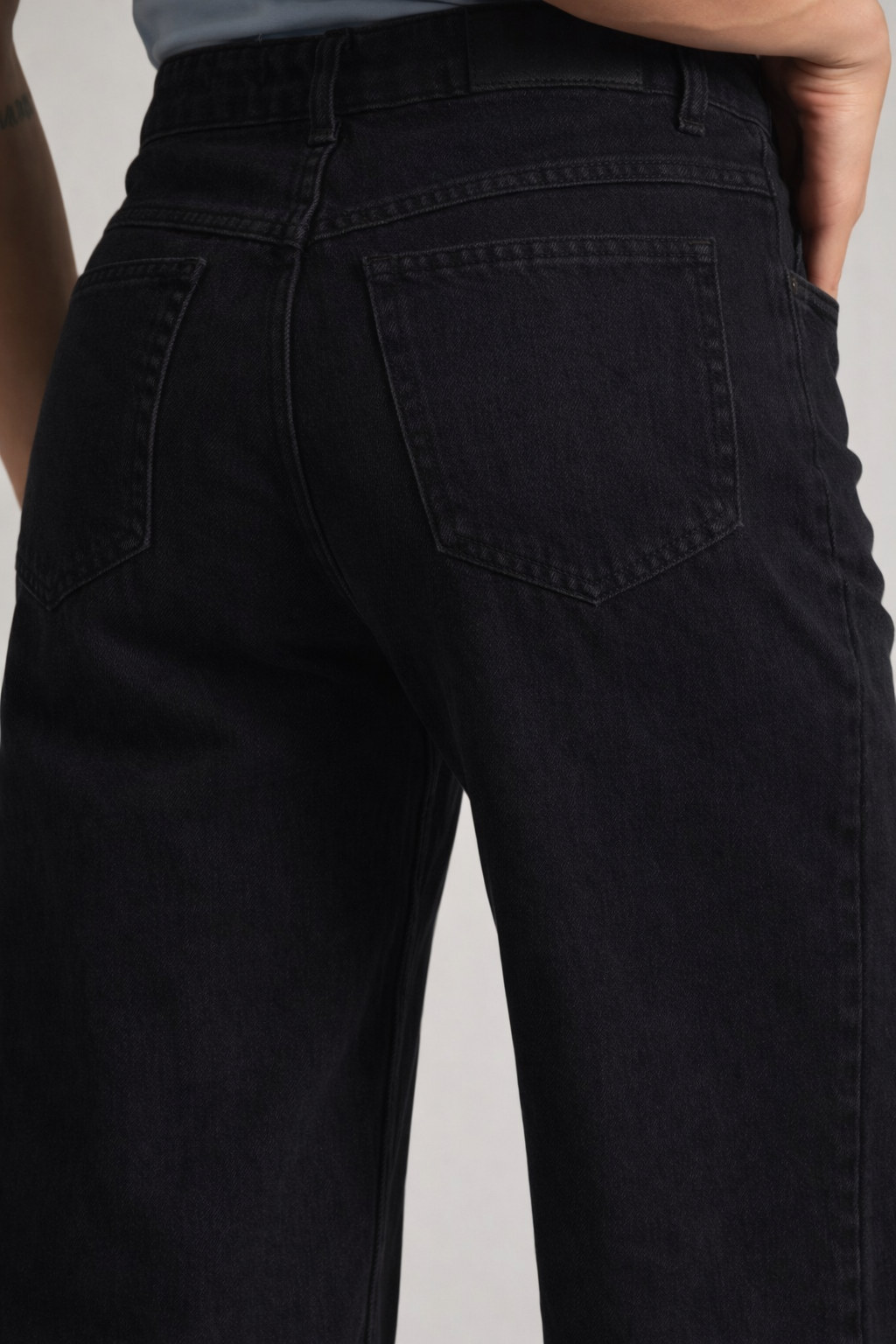 Calça Jeans Reta - Preta