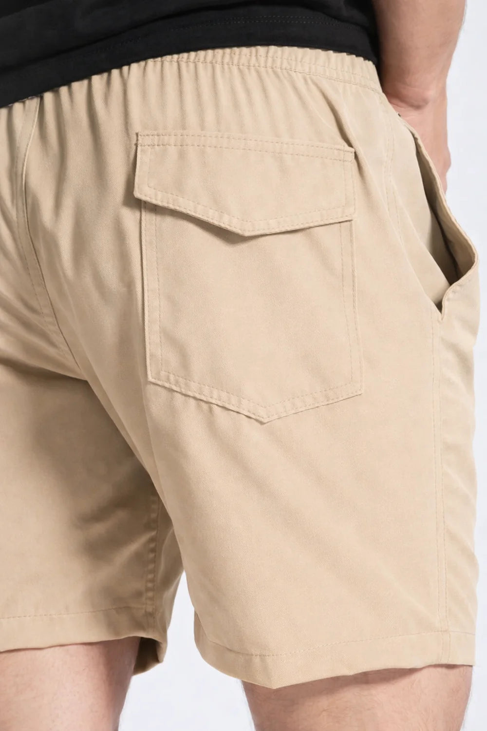 Bermuda Microfibra Lisa Longa - Bege