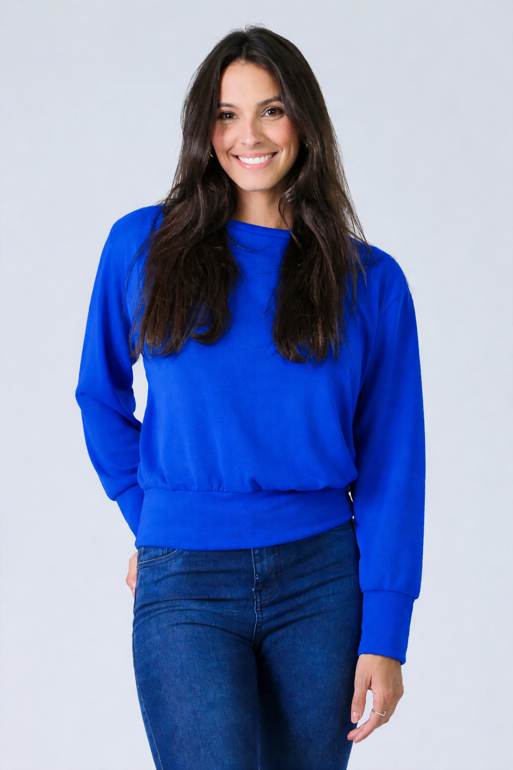 Blusa Tricô - Azul Royal