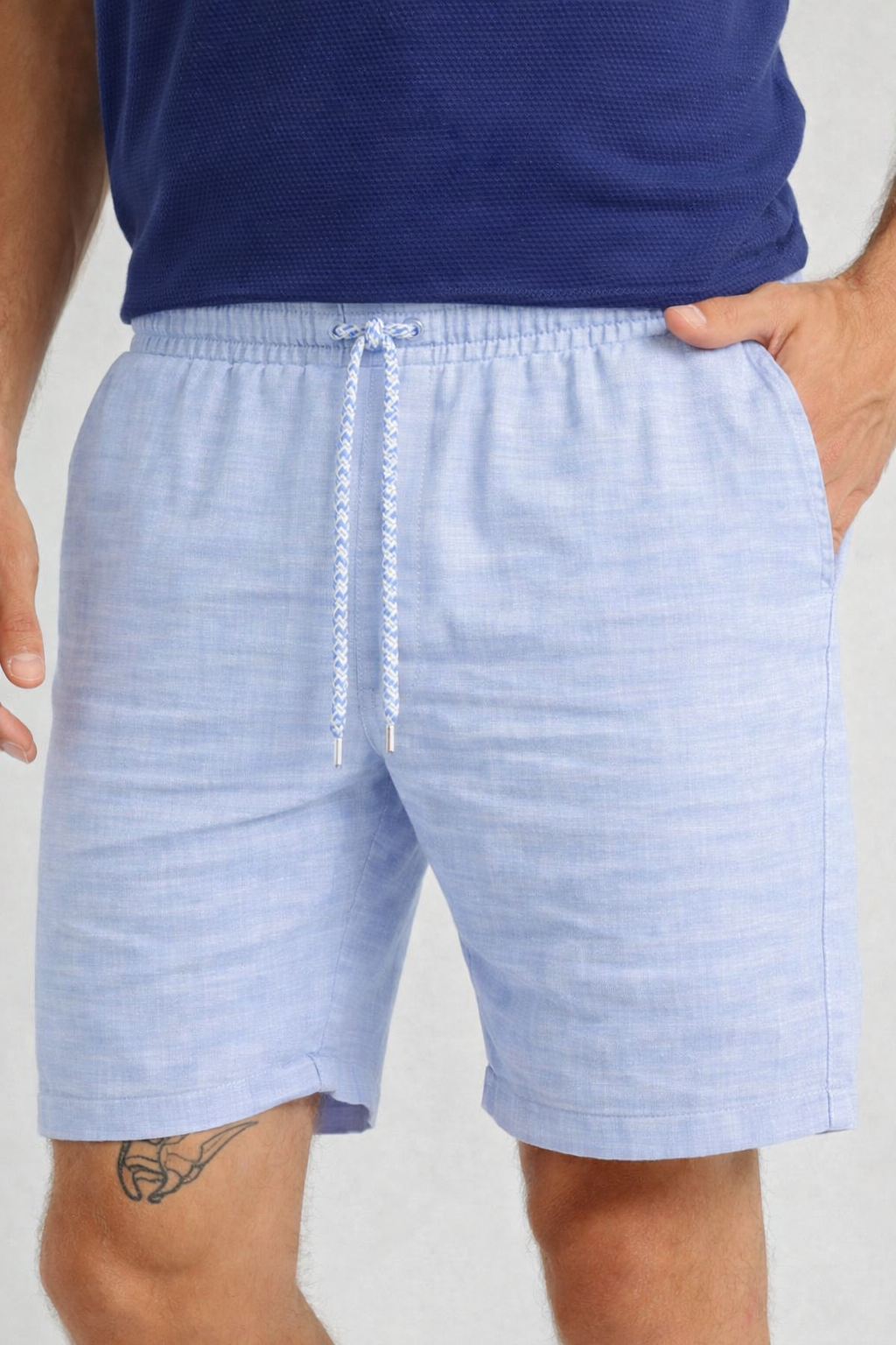 Bermuda Flamê Bolso Faca - Azul