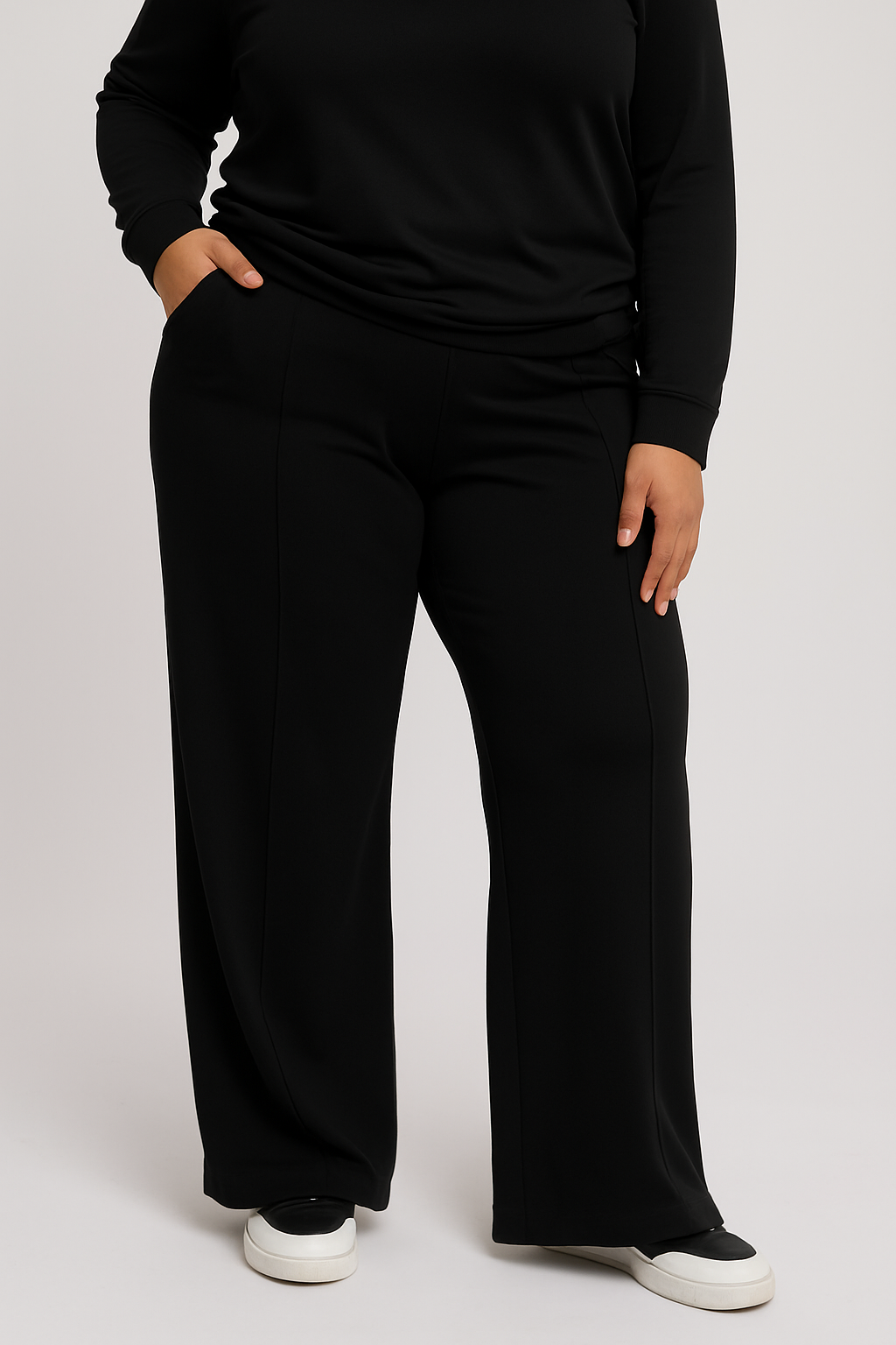 Calça Moletinho Premium Plus Size - Preta