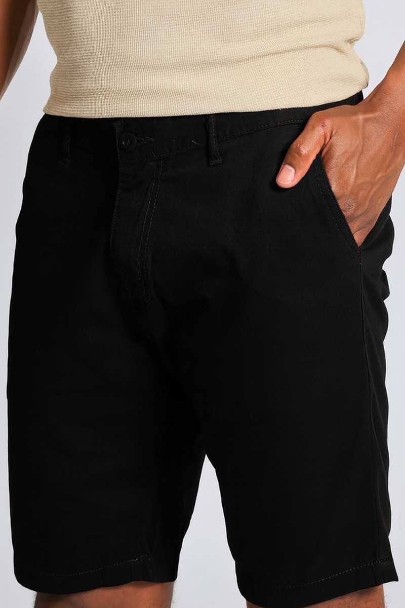 Bermuda Sarja Bolso Faca - Preta