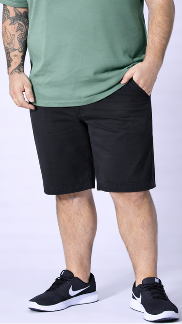 Bermuda Sarja Bolso Faca - Preta