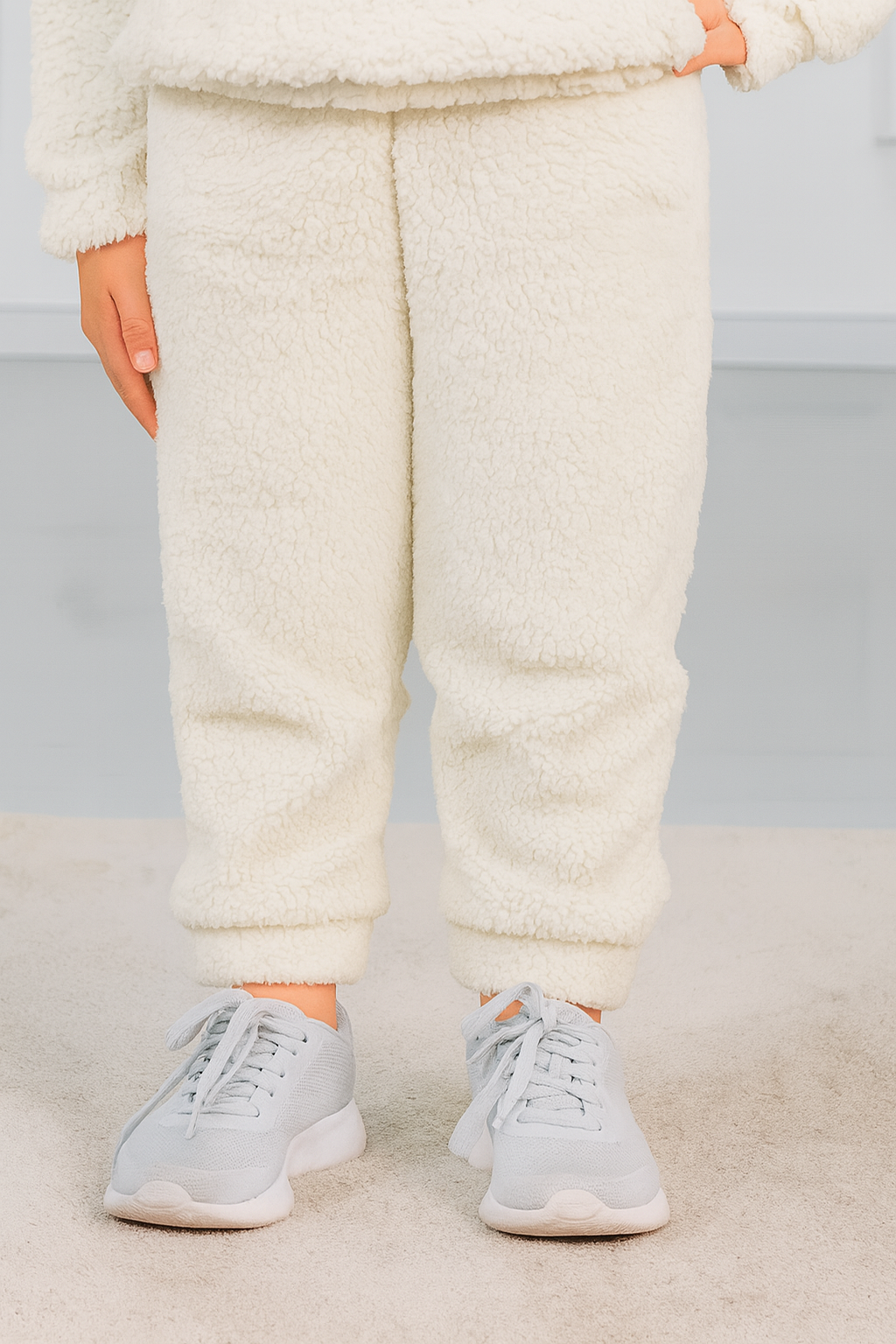 Calça Sherpa Kids - Off White