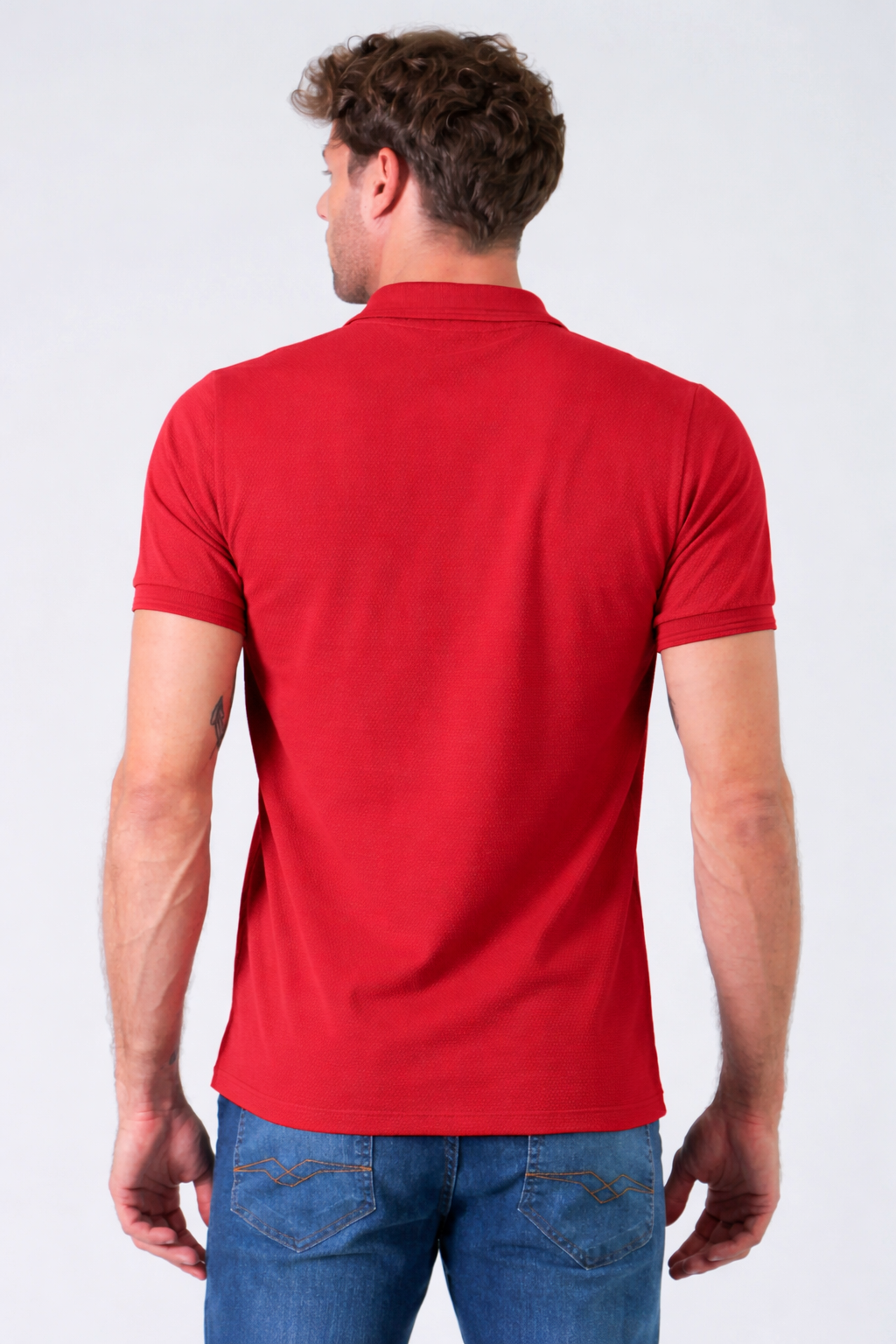 Camisa Polo Colmeia - Vermelha