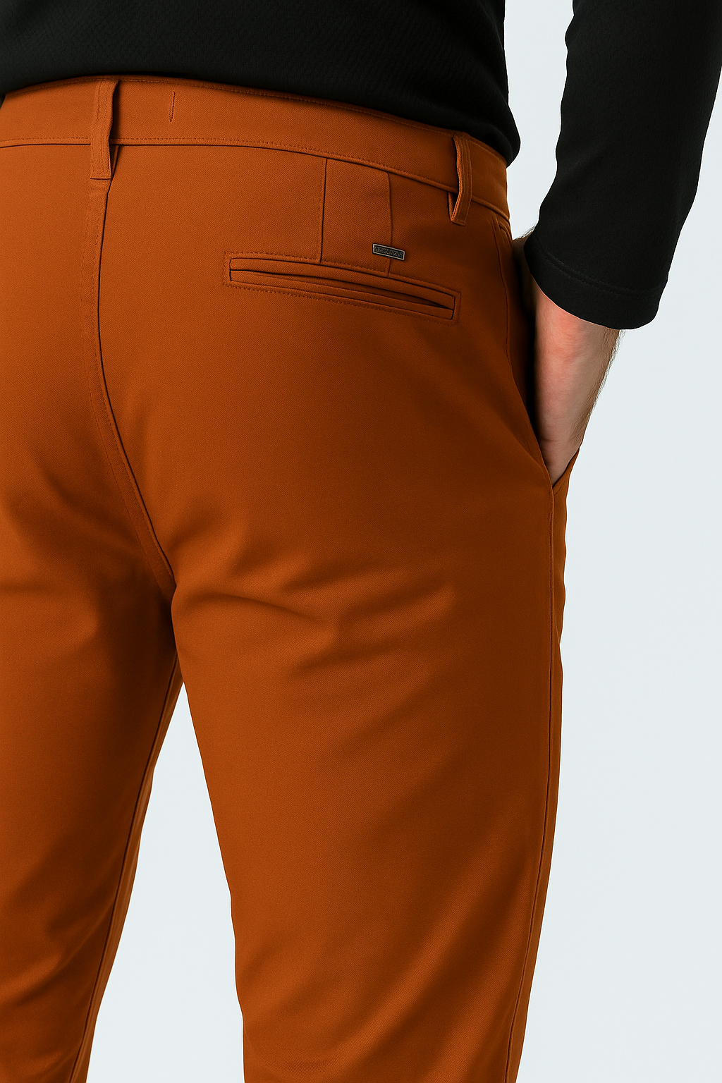 Calça Sarja Bolso Faca - Telha