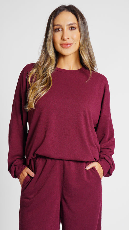 Blusa Crepe Milão - Bordô