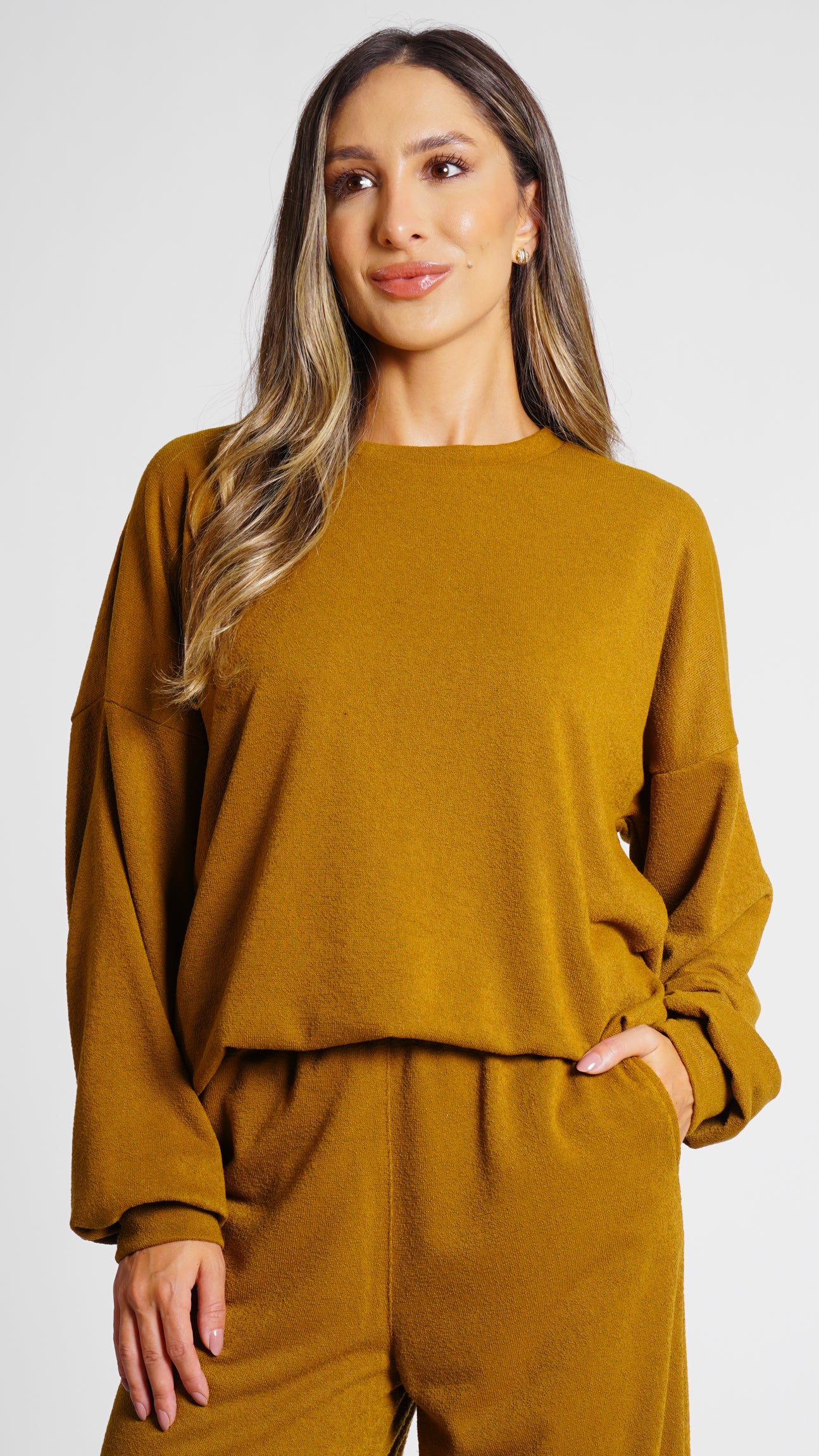 Conjunto Crepe Milão - Ocre