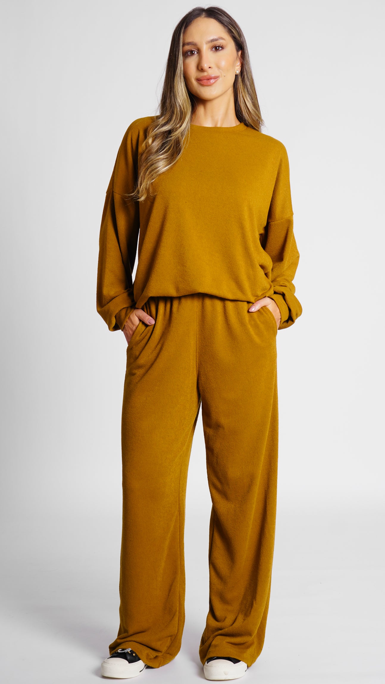 Conjunto Crepe Milão - Ocre