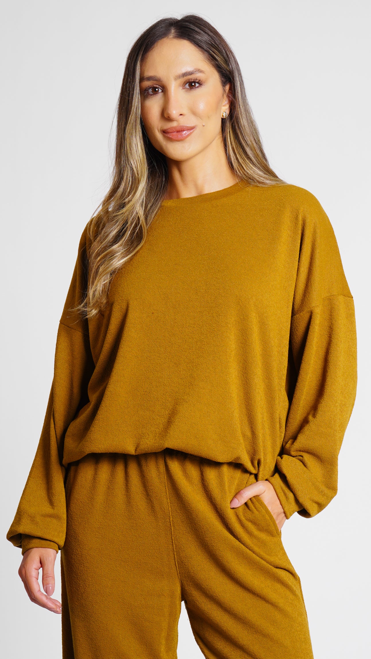 Conjunto Crepe Milão - Ocre