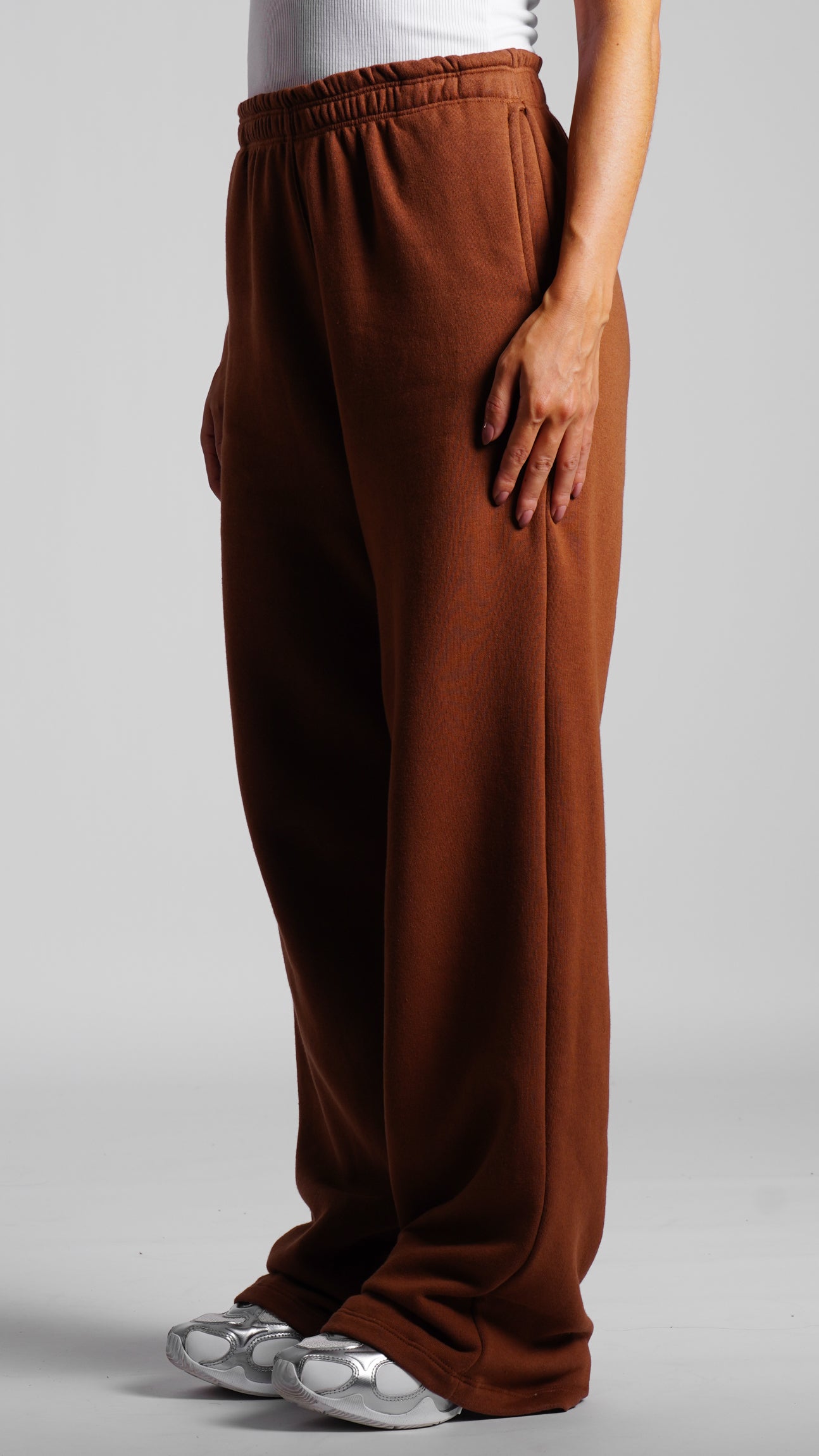 Calça Moletom Reta Premium - Marrom