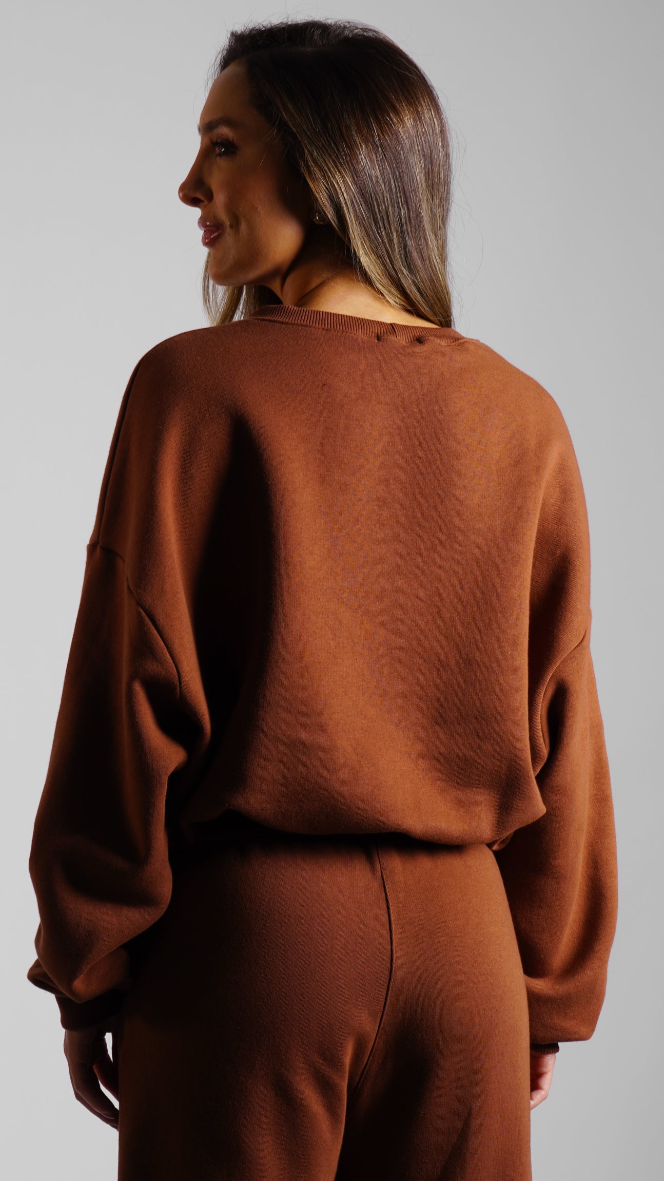 Moletom Cropped Premium - Marrom