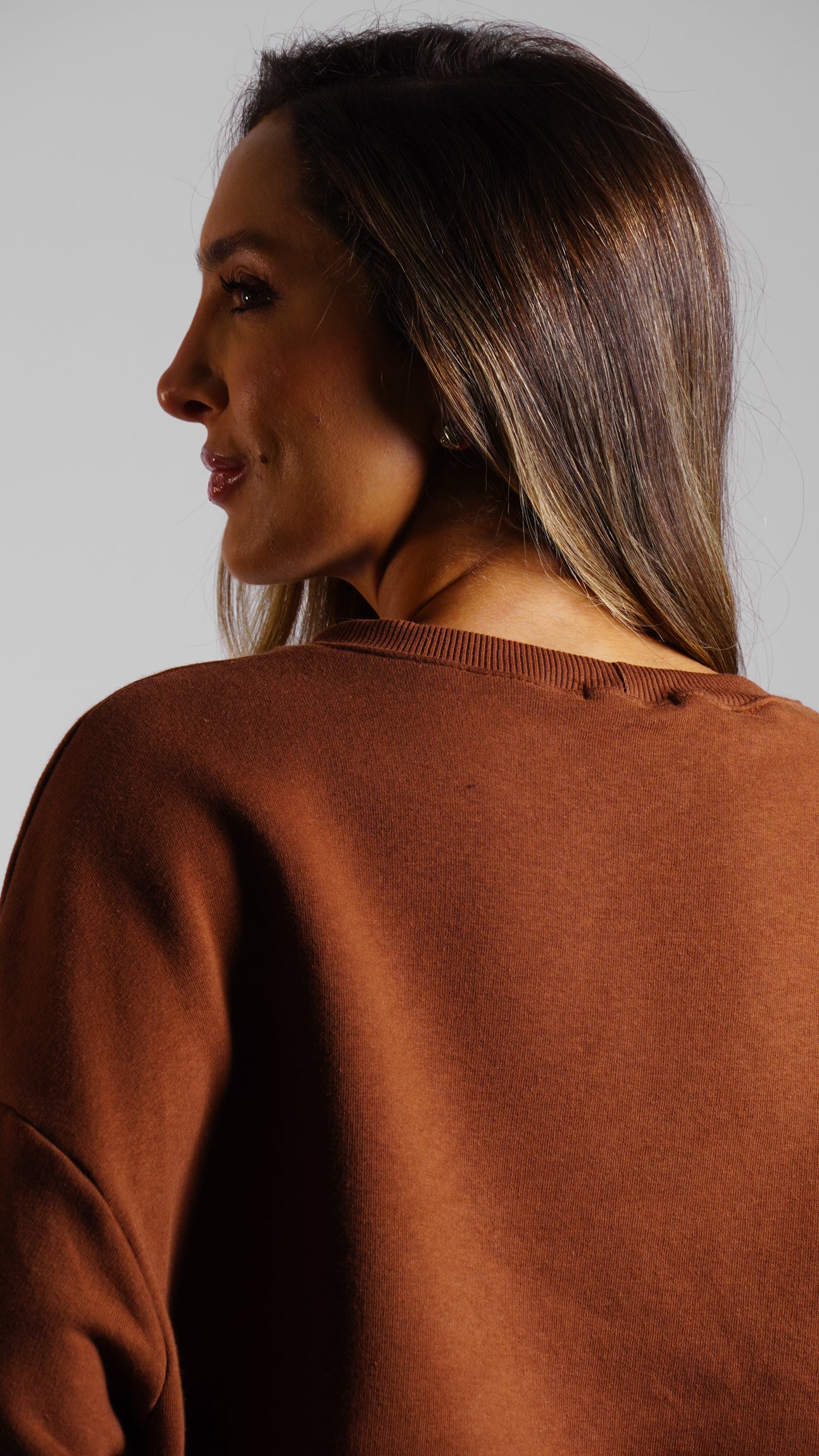 Moletom Cropped Premium - Marrom