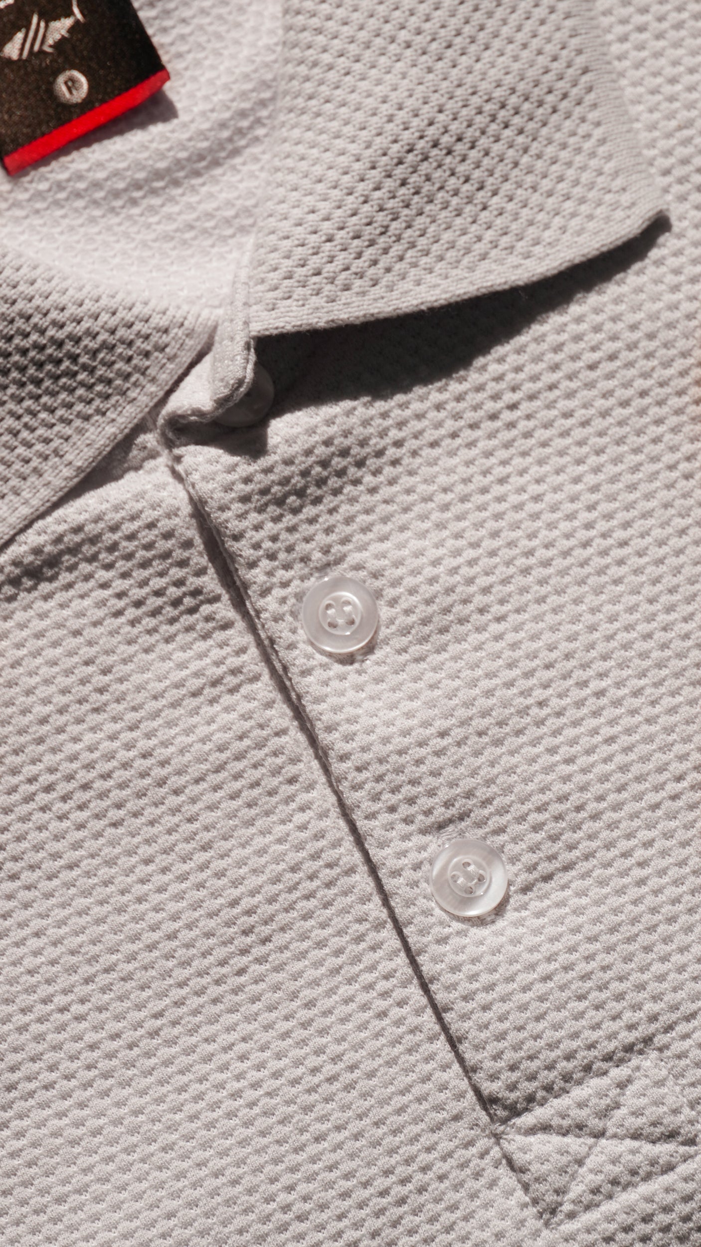 Camisa Polo Jacquard Colmeia - Gelo