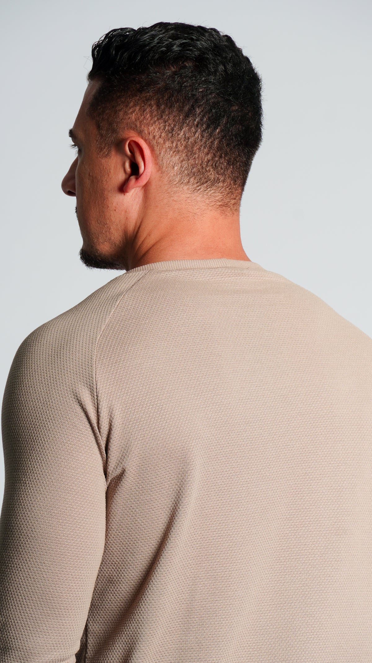 Camiseta Manga Longa Colmeia - Bege