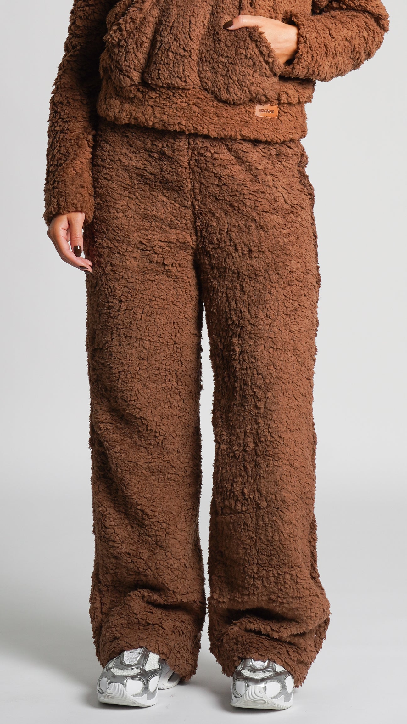 Conjunto Sherpa Zíper - Marrom