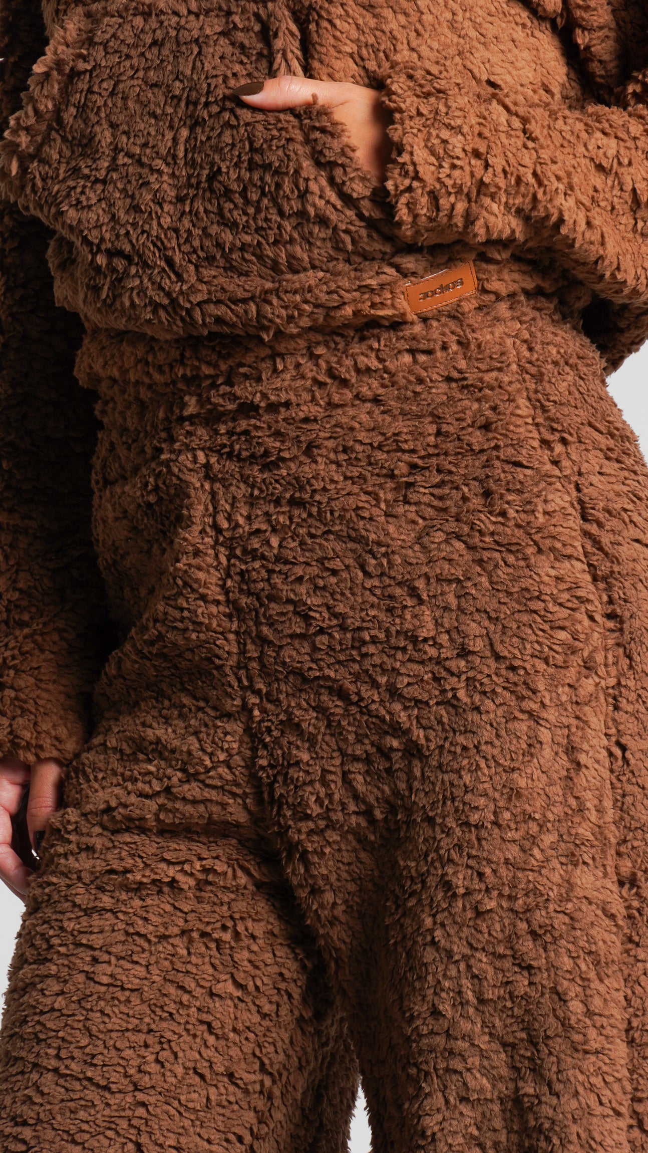 Calça Sherpa Reta - Marrom