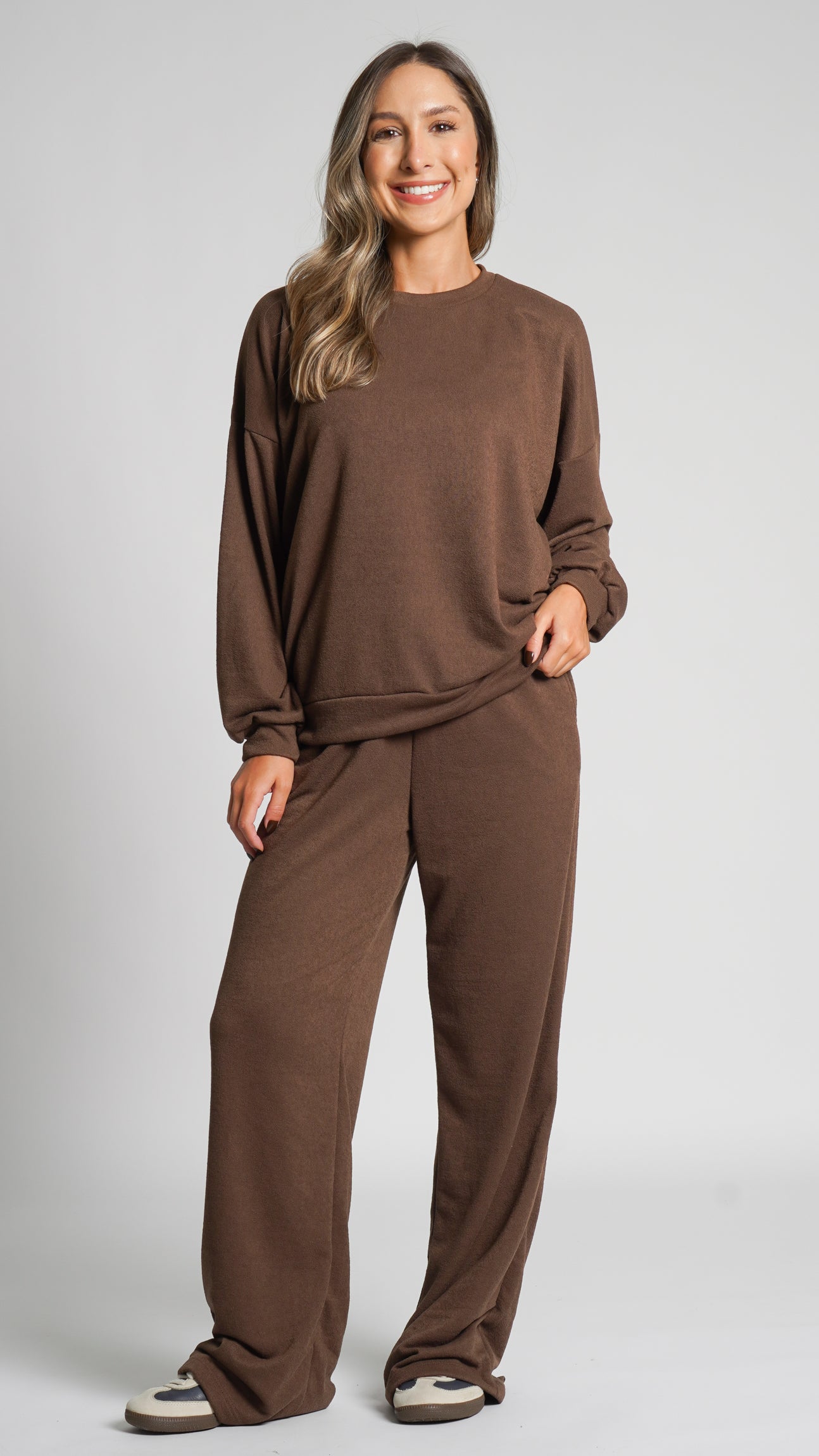 Conjunto Crepe Milão - Marrom