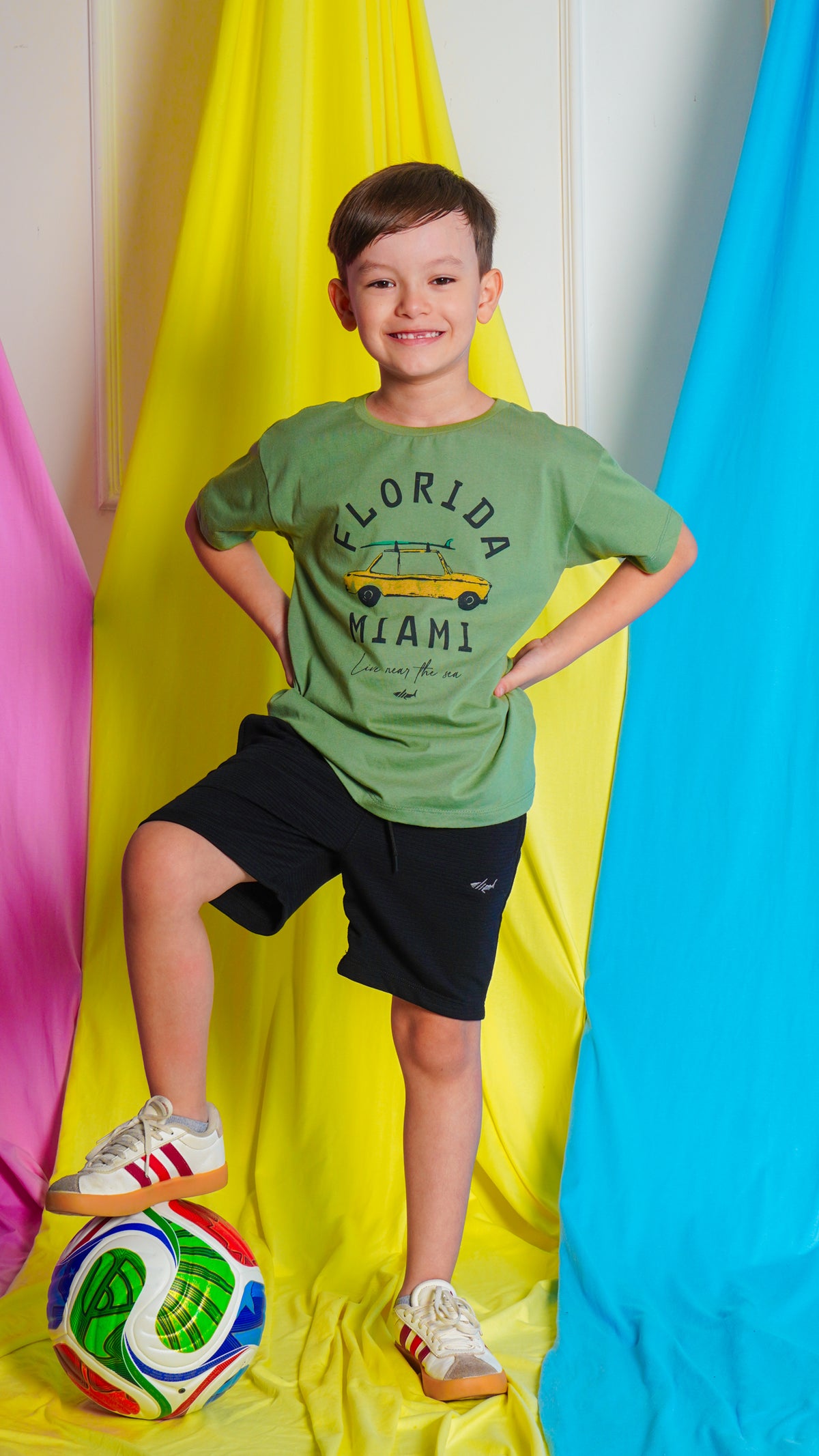 Camiseta Kids Estampada Flórida - Verde