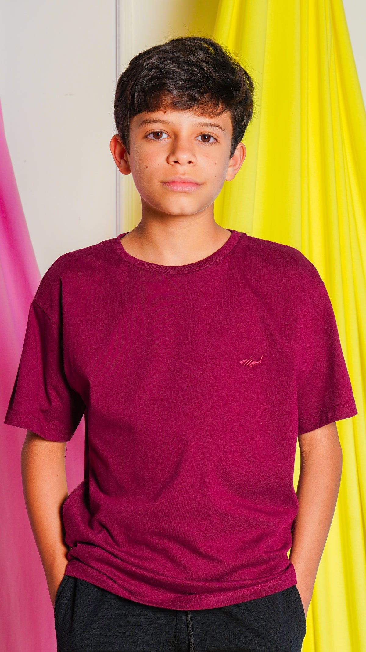 Camiseta Kids Básica - Bordô