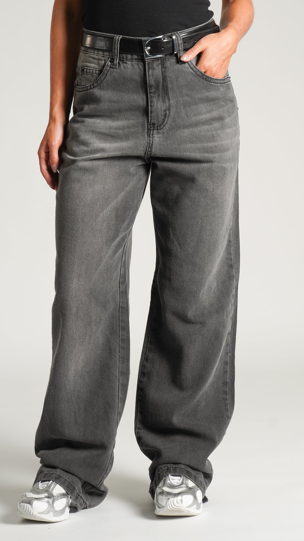 Calça Jeans Reta - Preta