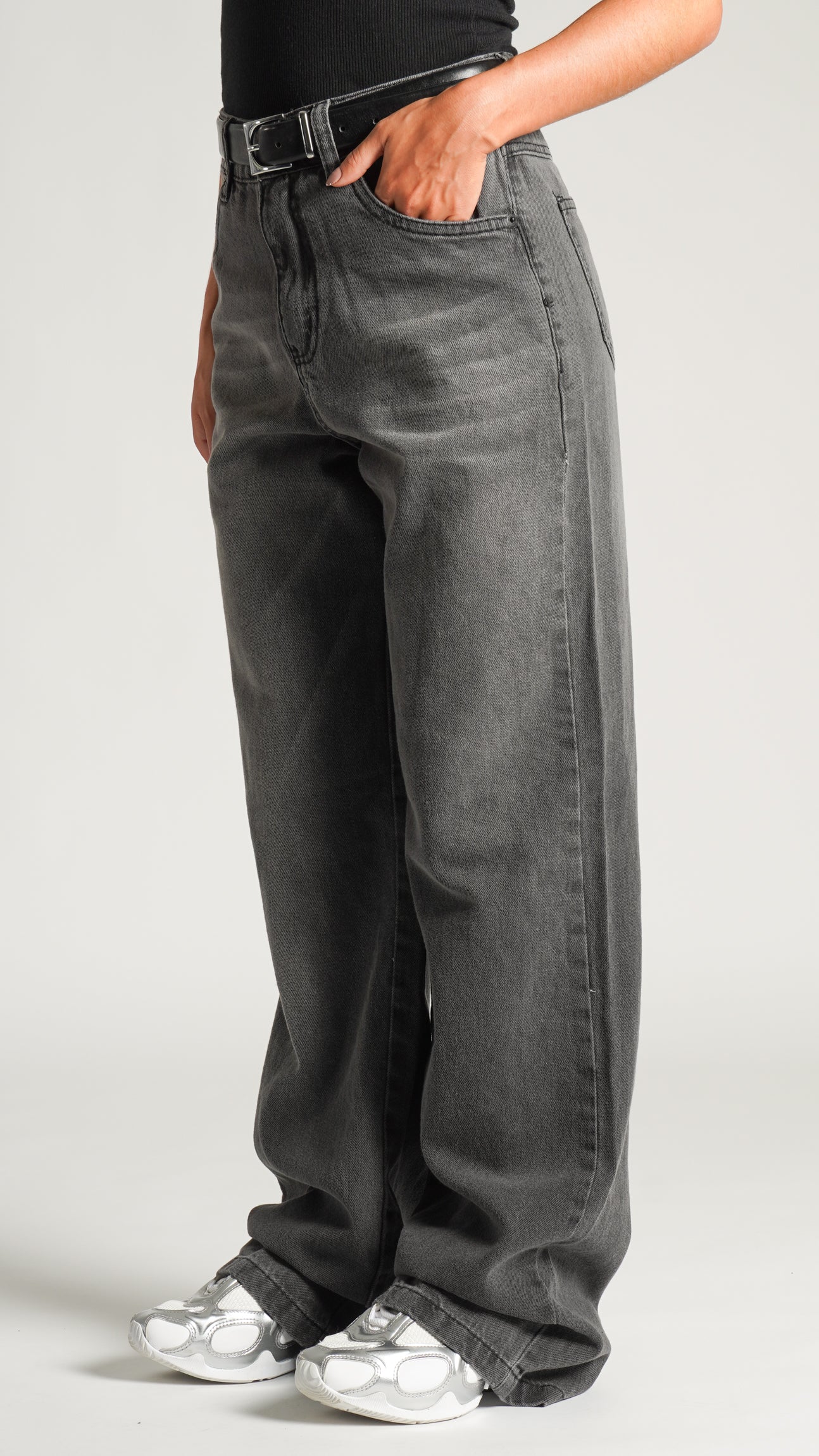 Calça Jeans Reta - Preta