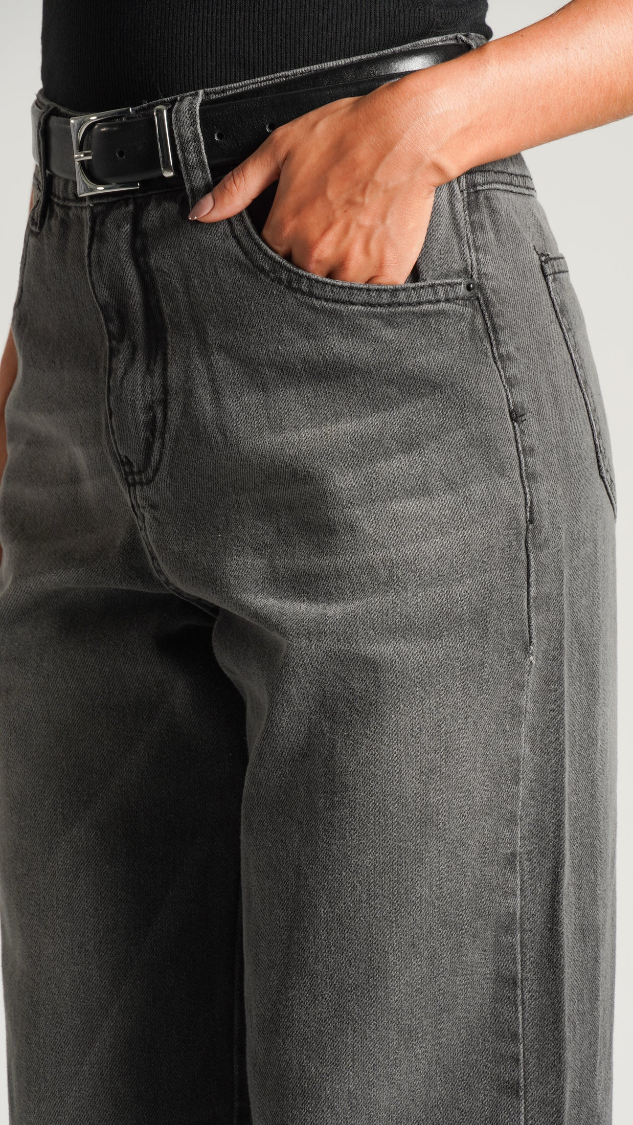 Calça Jeans Reta - Preta