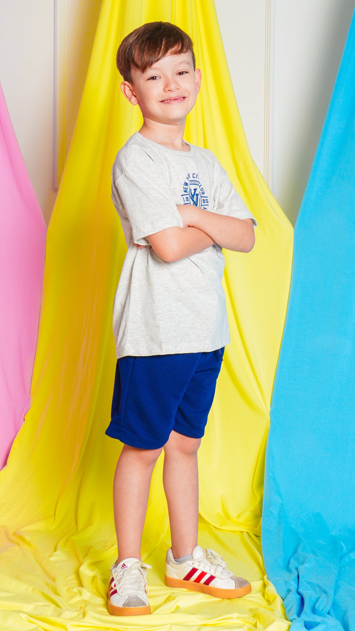 Camiseta Kids Estampada New York - Cinza