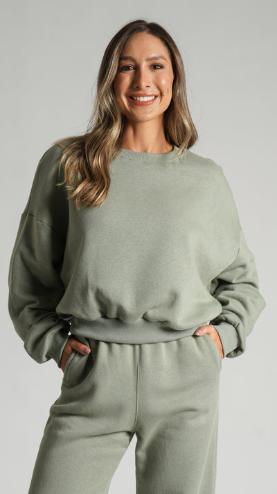 Moletom Cropped Premium - Verde