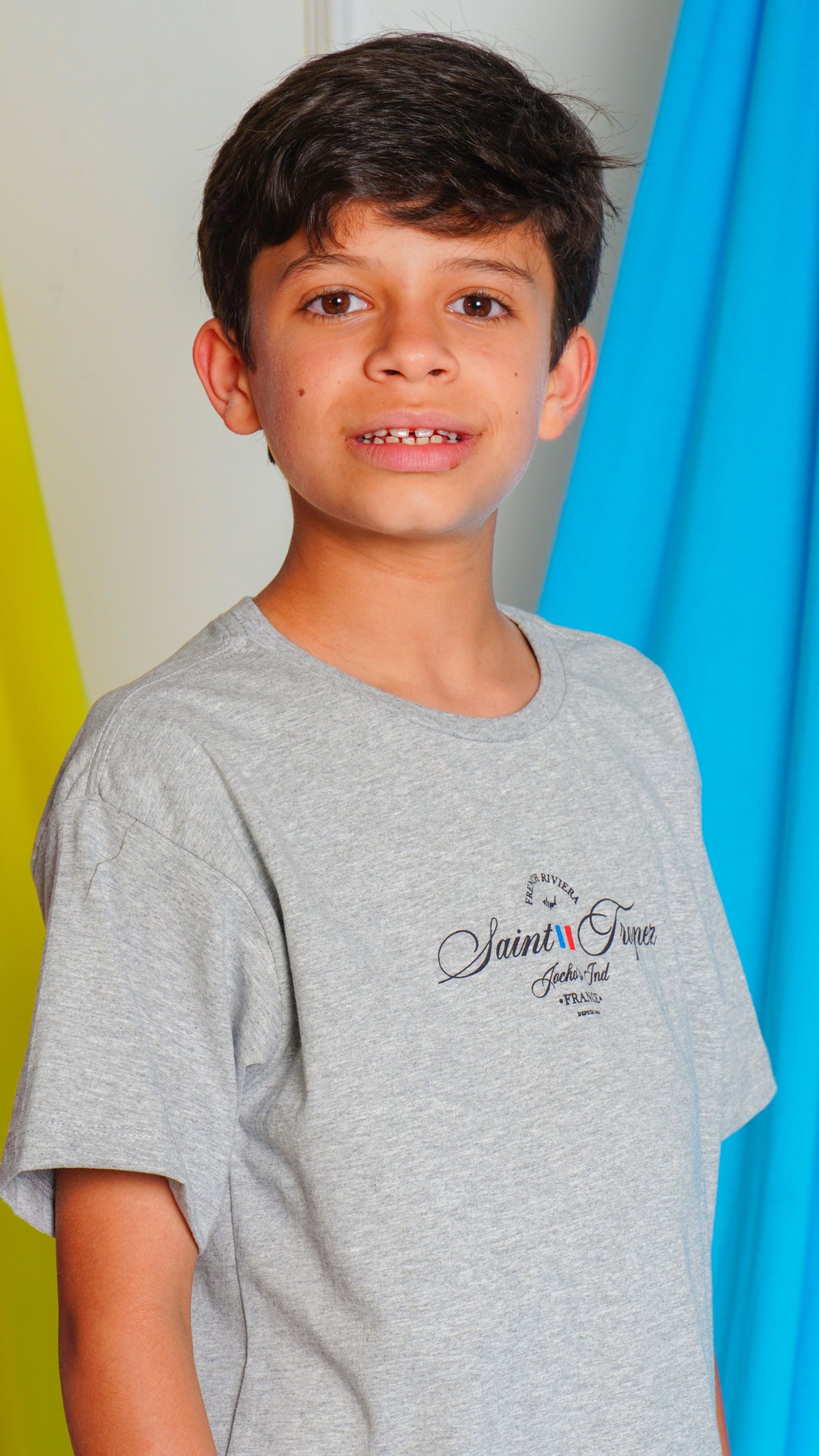 Camiseta Kids Estampada France - Cinza