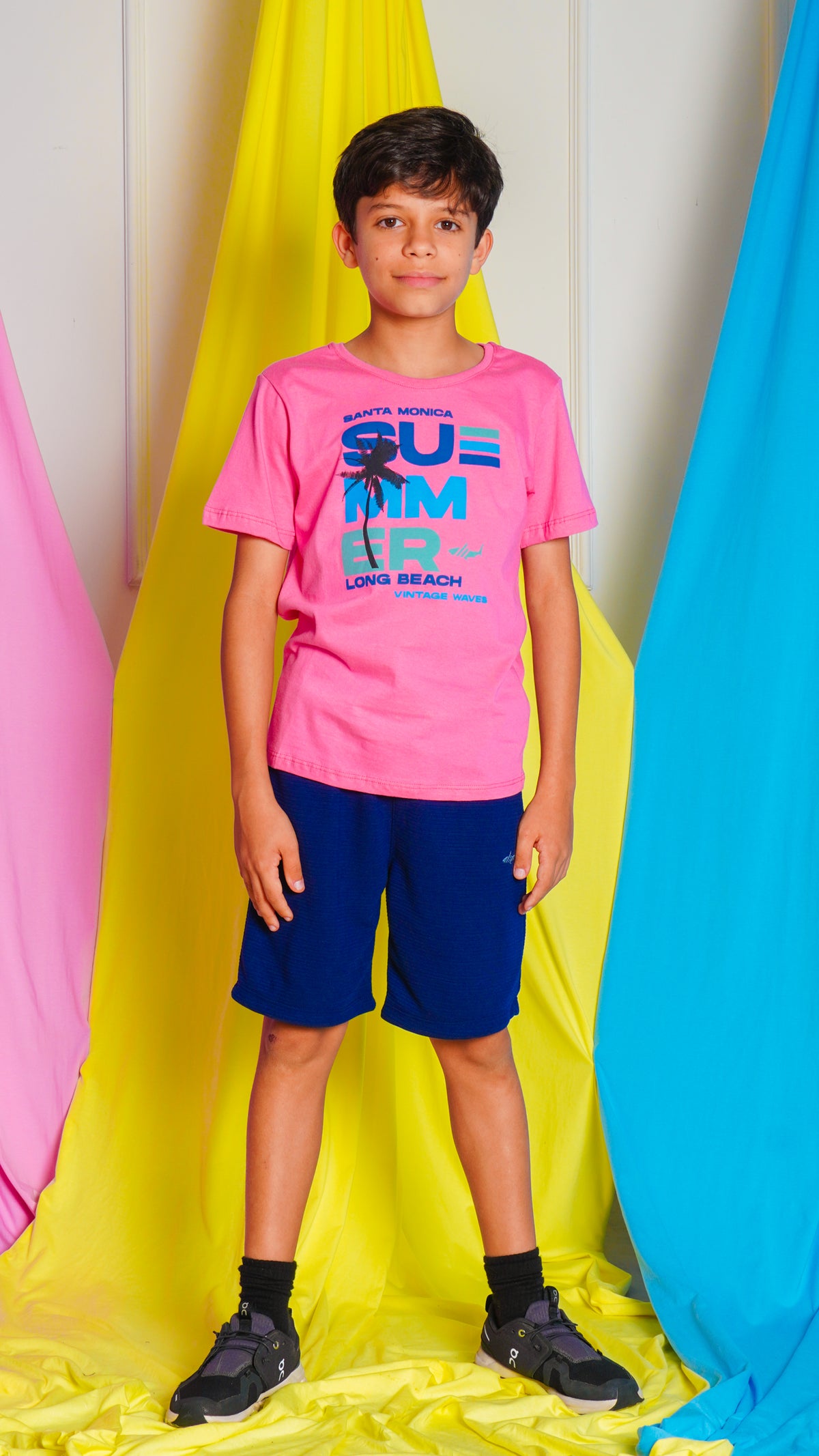 Camiseta Kids Estampada Summer - Rosa