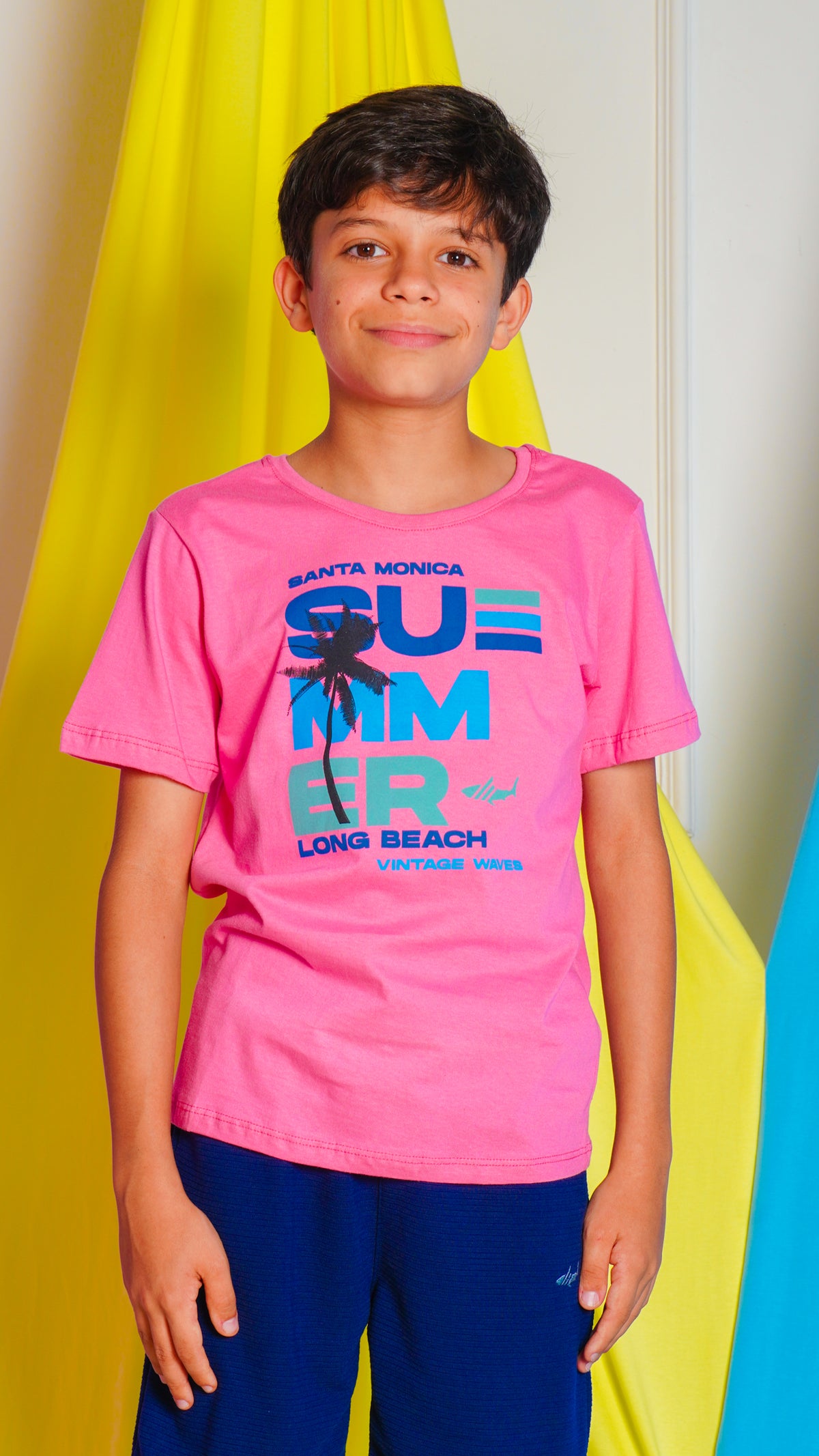 Camiseta Kids Estampada Summer - Rosa
