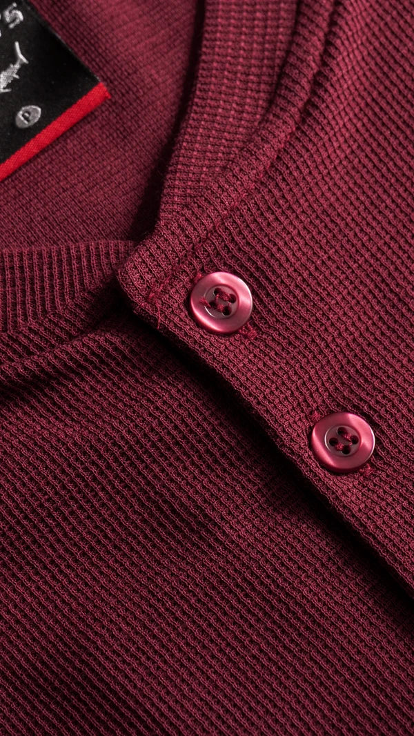 Camiseta Tricô Gola Portuguesa - Bordô