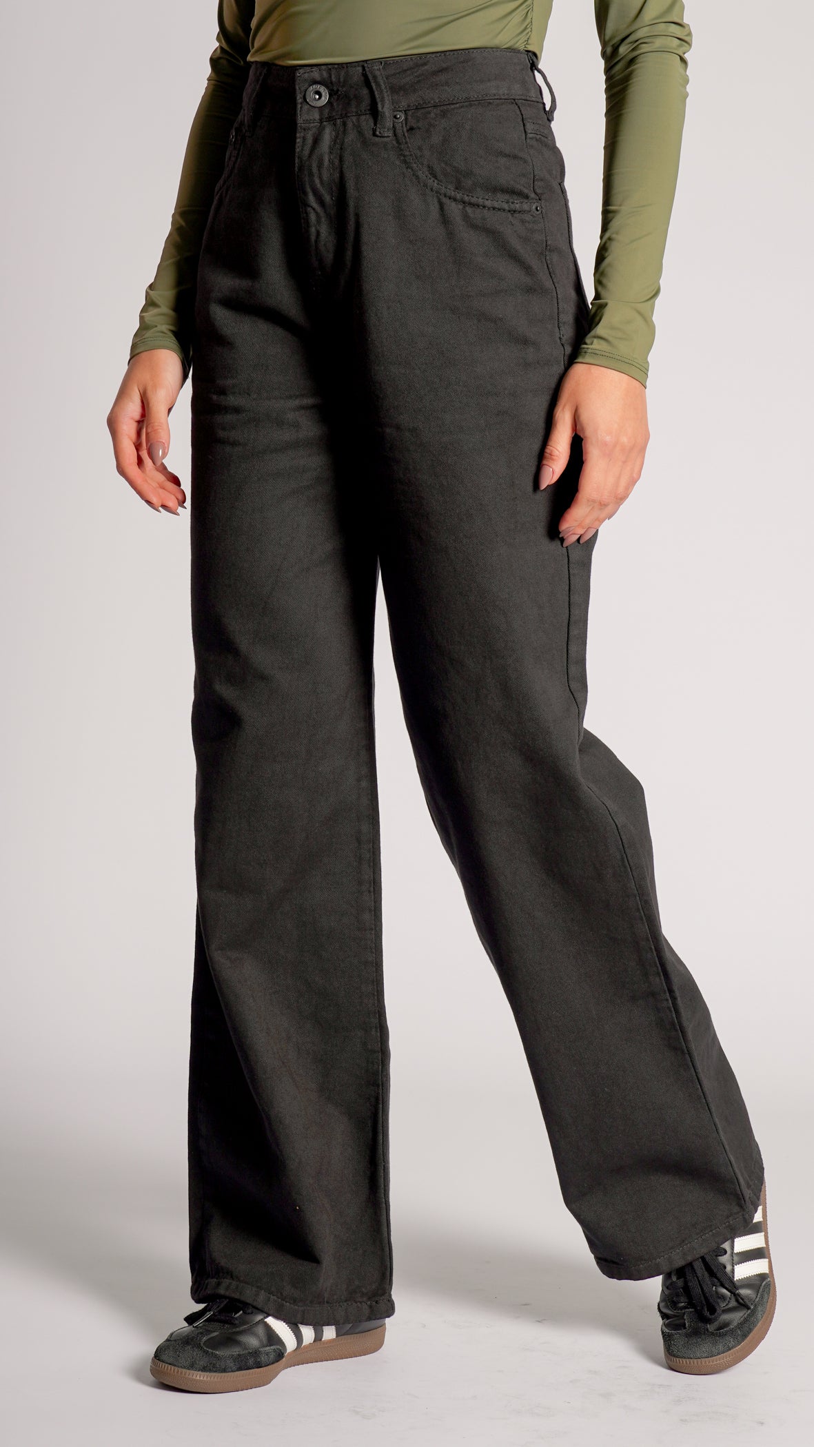 Calça Jeans Reta - Preta