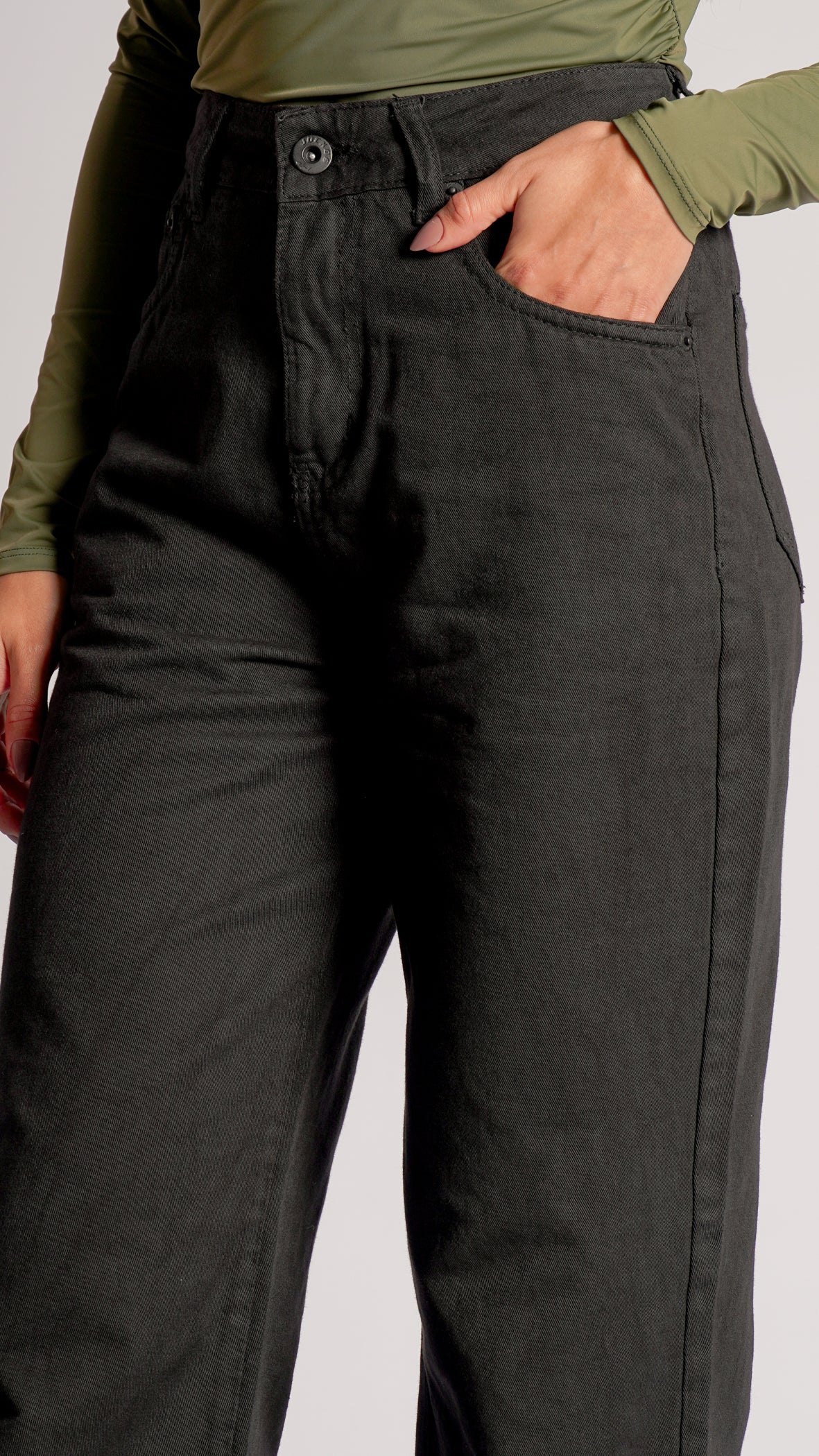Calça Jeans Reta - Preta