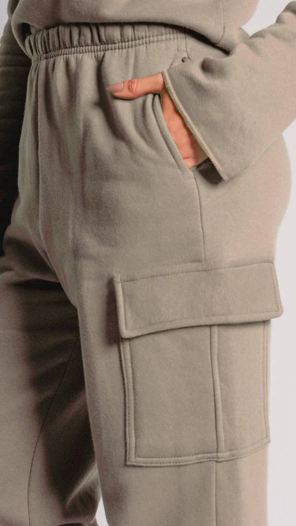 Conjunto Moletom Premium Cargo - Caqui
