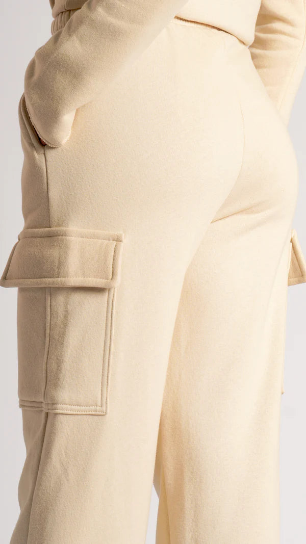 Conjunto Moletom Premium Cargo - Bege