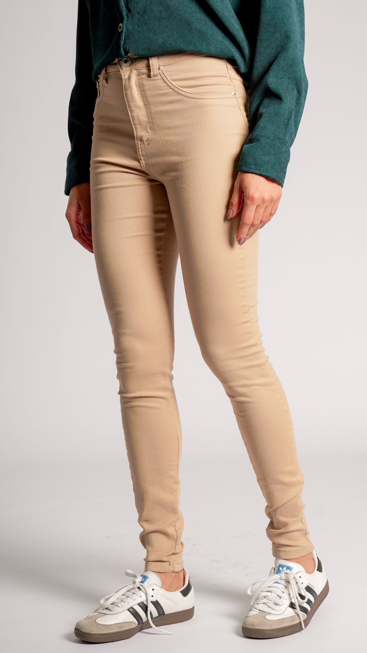 Calça Jeans Skinny - Caqui