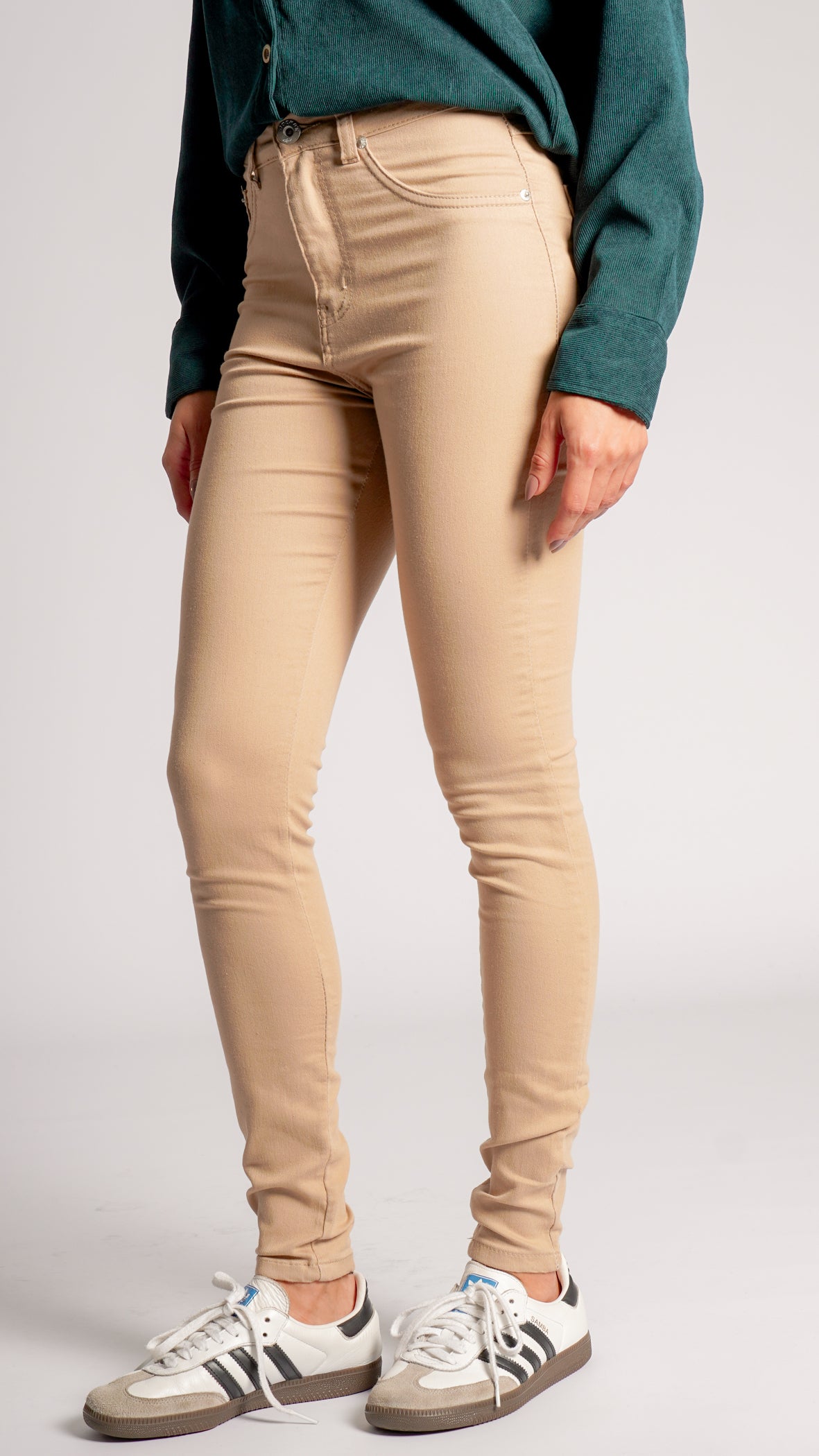 Calça Jeans Skinny - Caqui