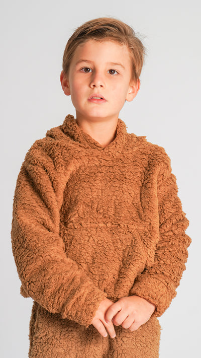 Canguru Sherpa Kids Unissex - Bege Escuro