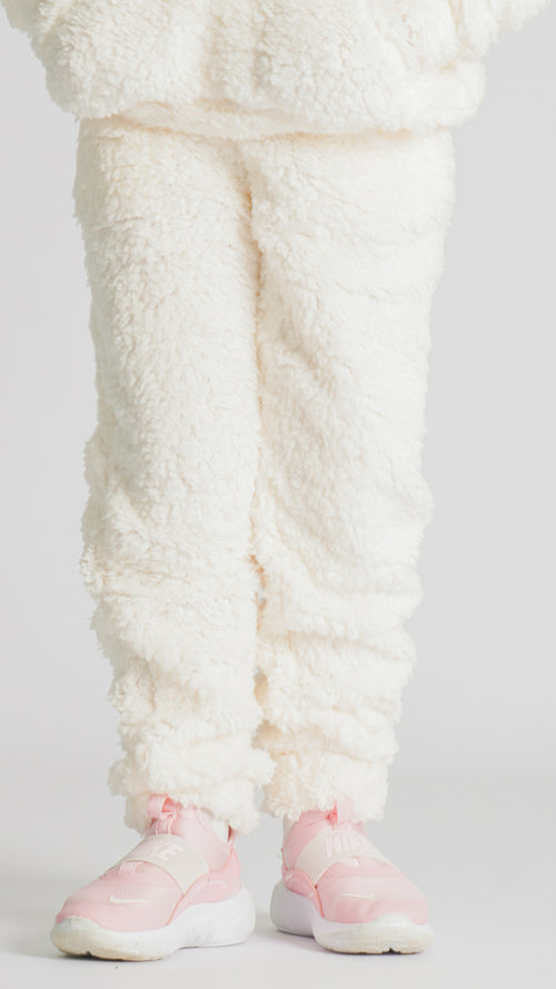 Calça Sherpa Kids Unissex - Off White
