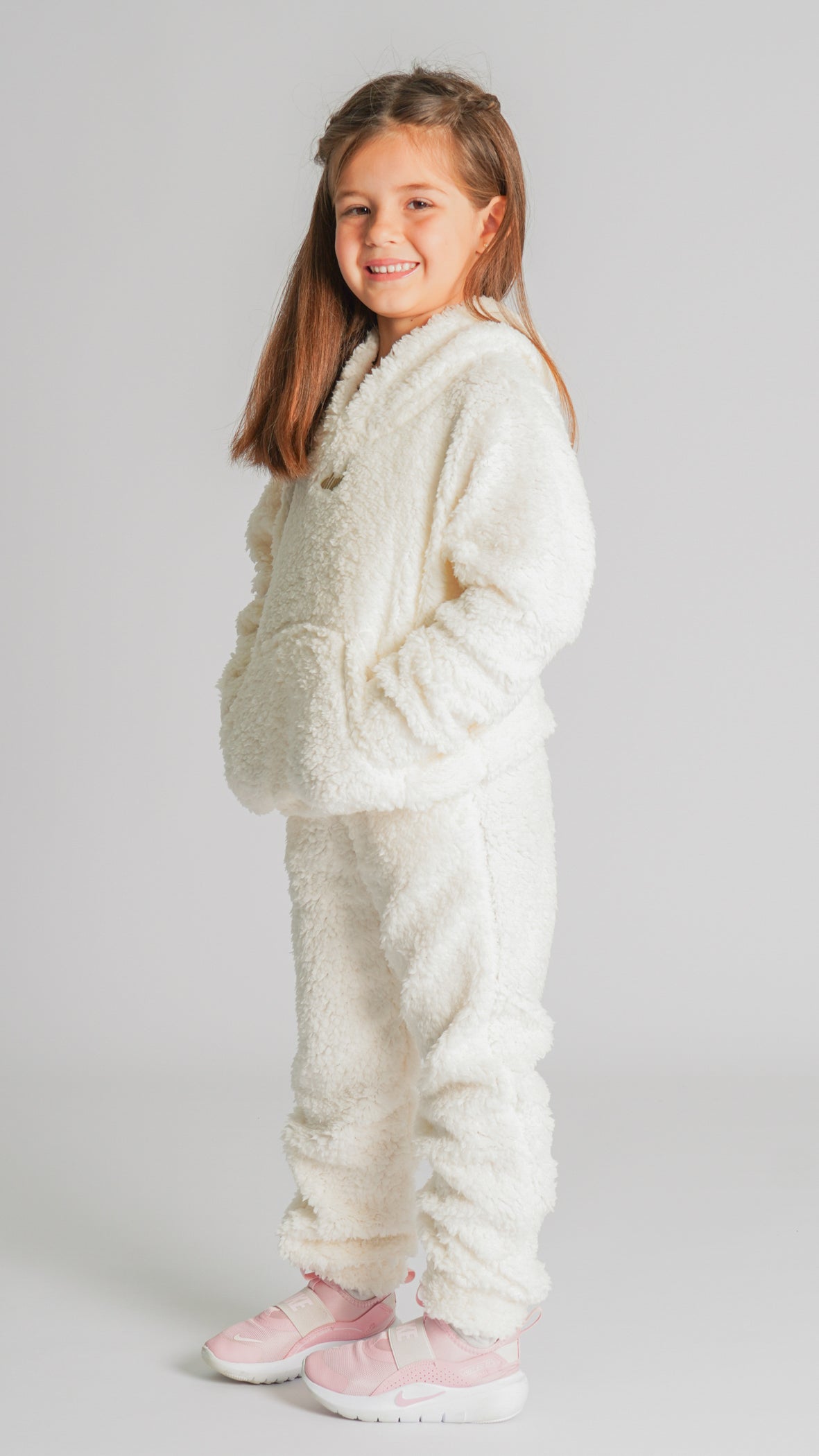 Calça Sherpa Kids Unissex - Off White