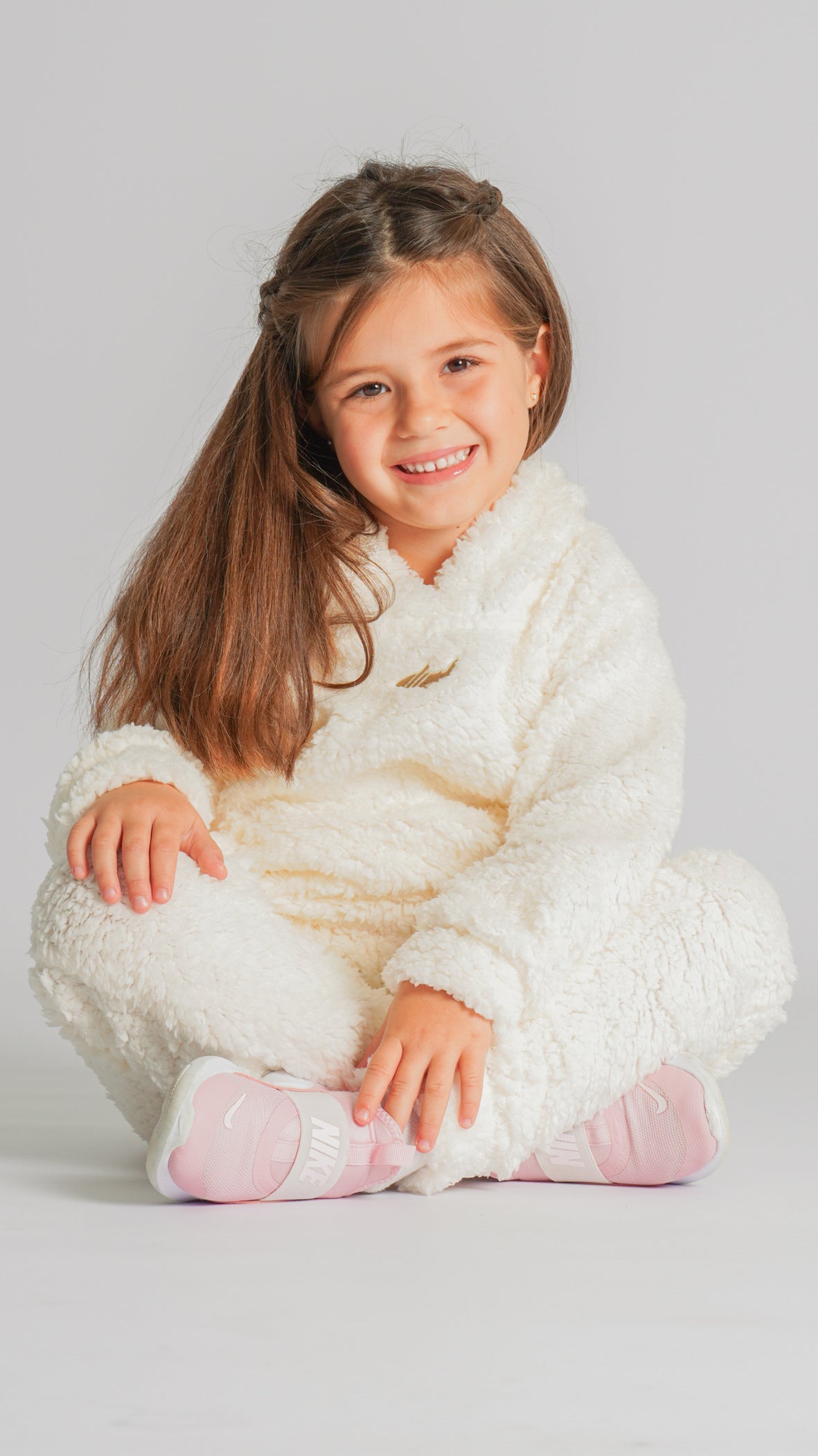Calça Sherpa Kids Unissex - Off White