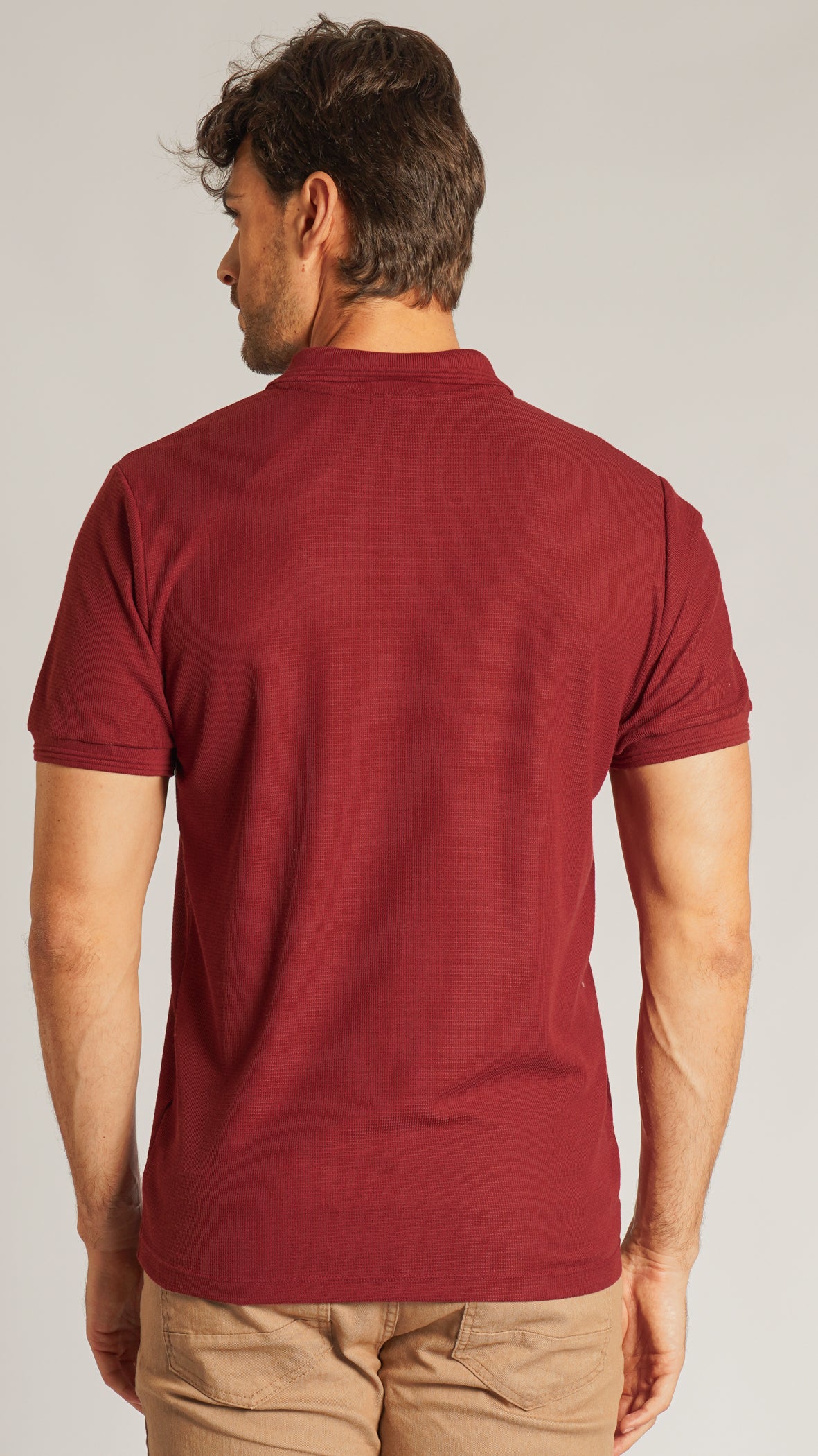 Camisa Polo Tricô Diamond - Bordô