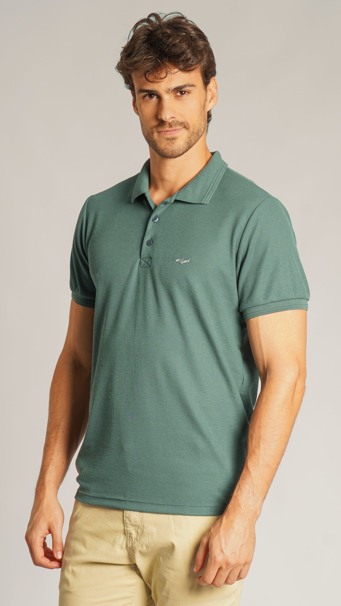 Camisa Polo Tricô Diamond - Grafite