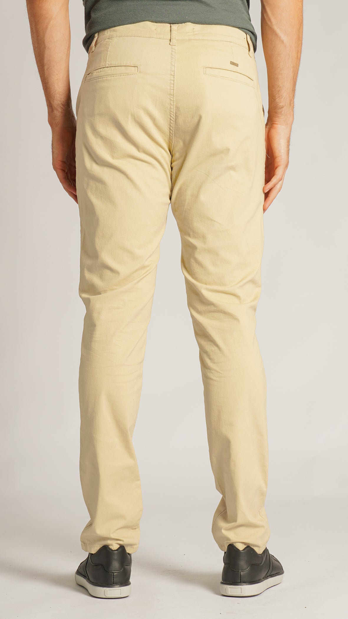 Calça Sarja Bolso Faca - Bege