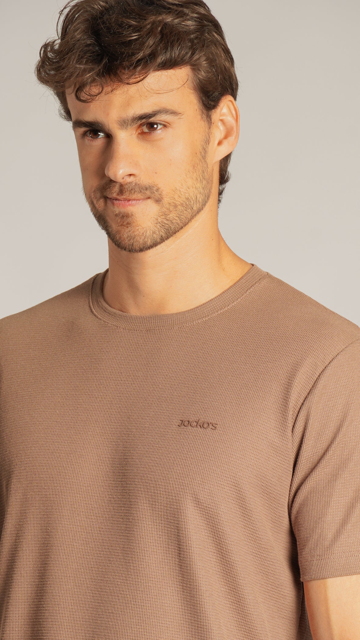 Camiseta Tricô Diamond - Bege Escuro