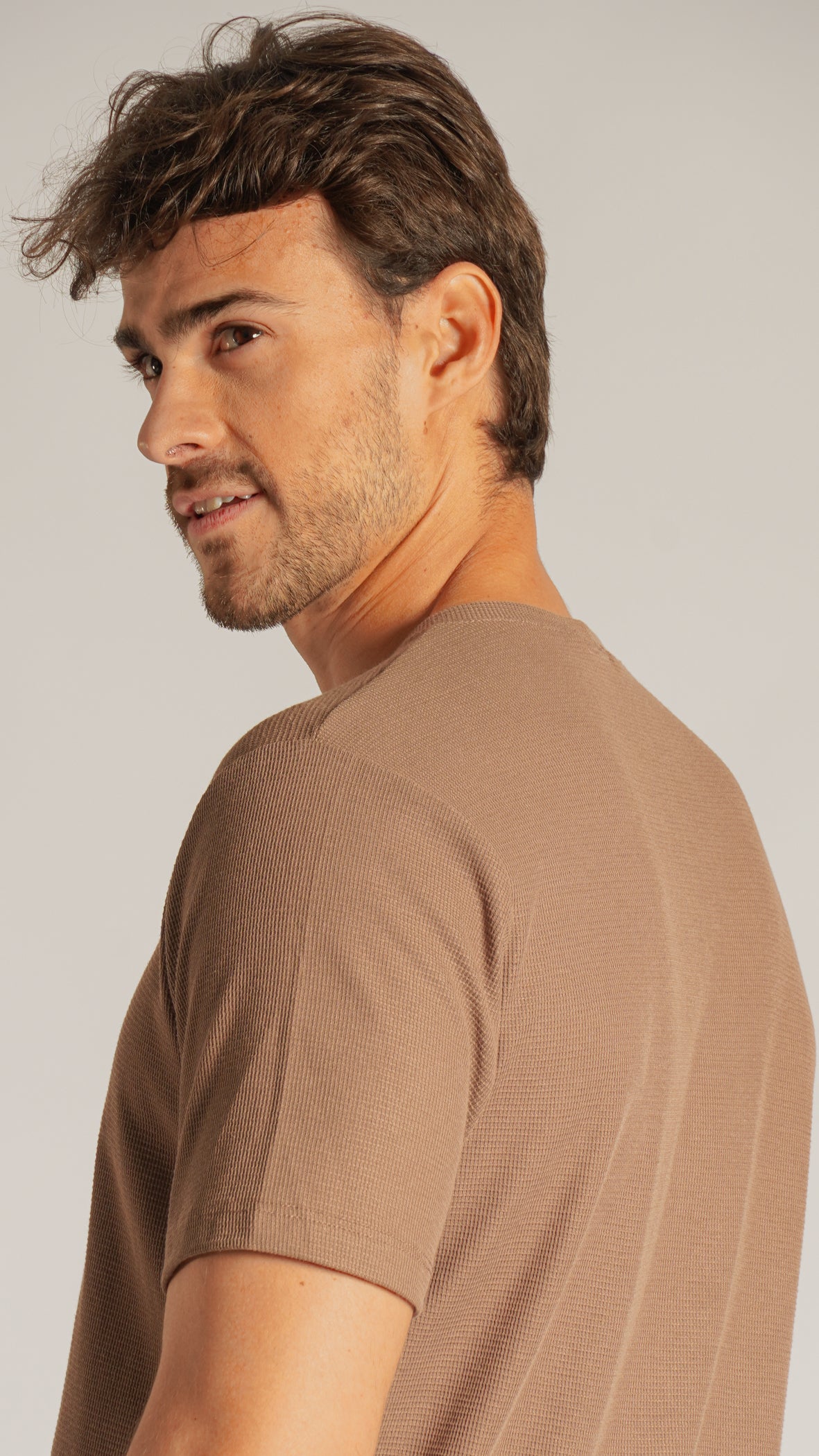 Camiseta Tricô Diamond - Bege Escuro