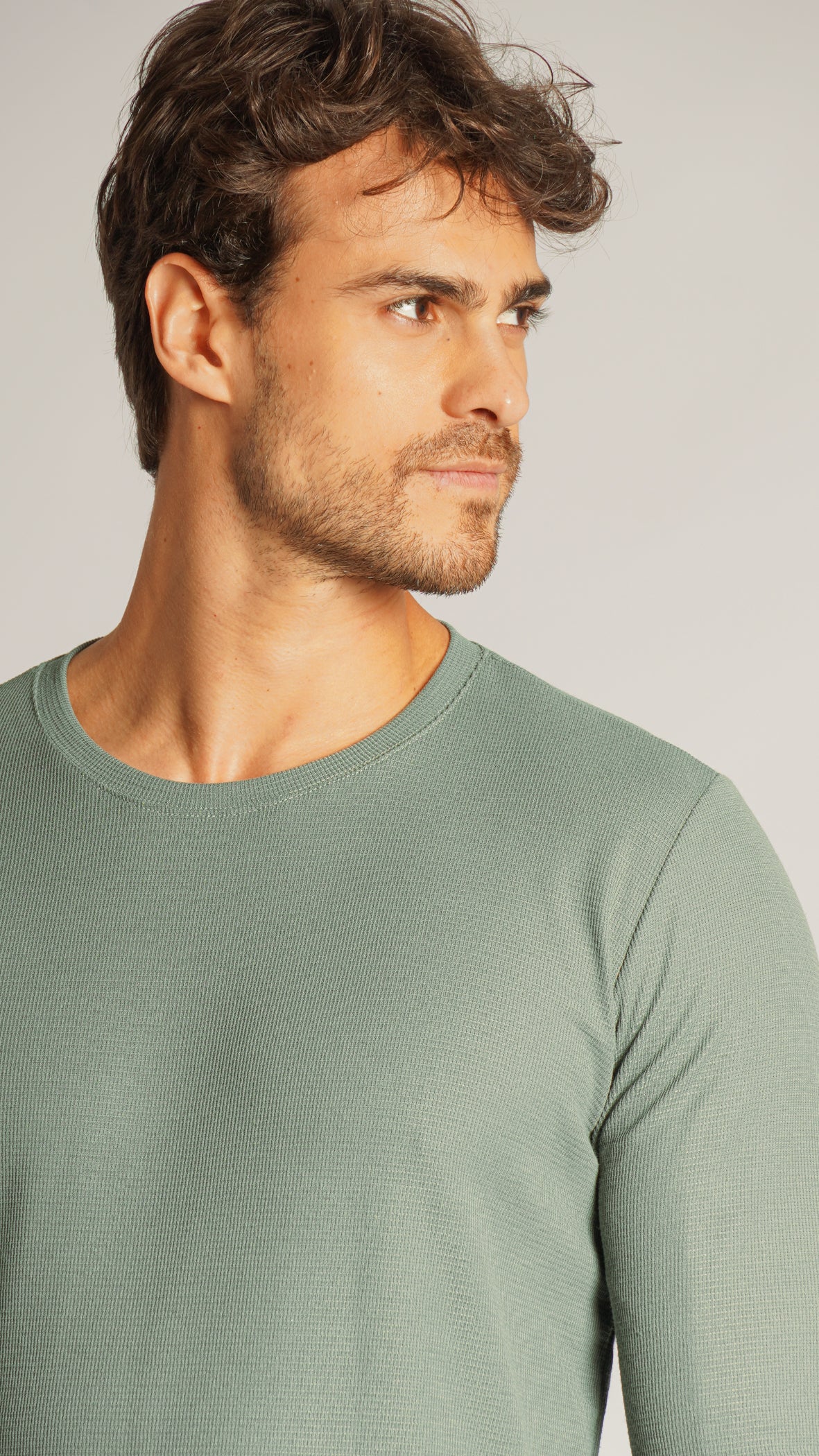 Camiseta Manga Longa Tricô Diamond - Verde