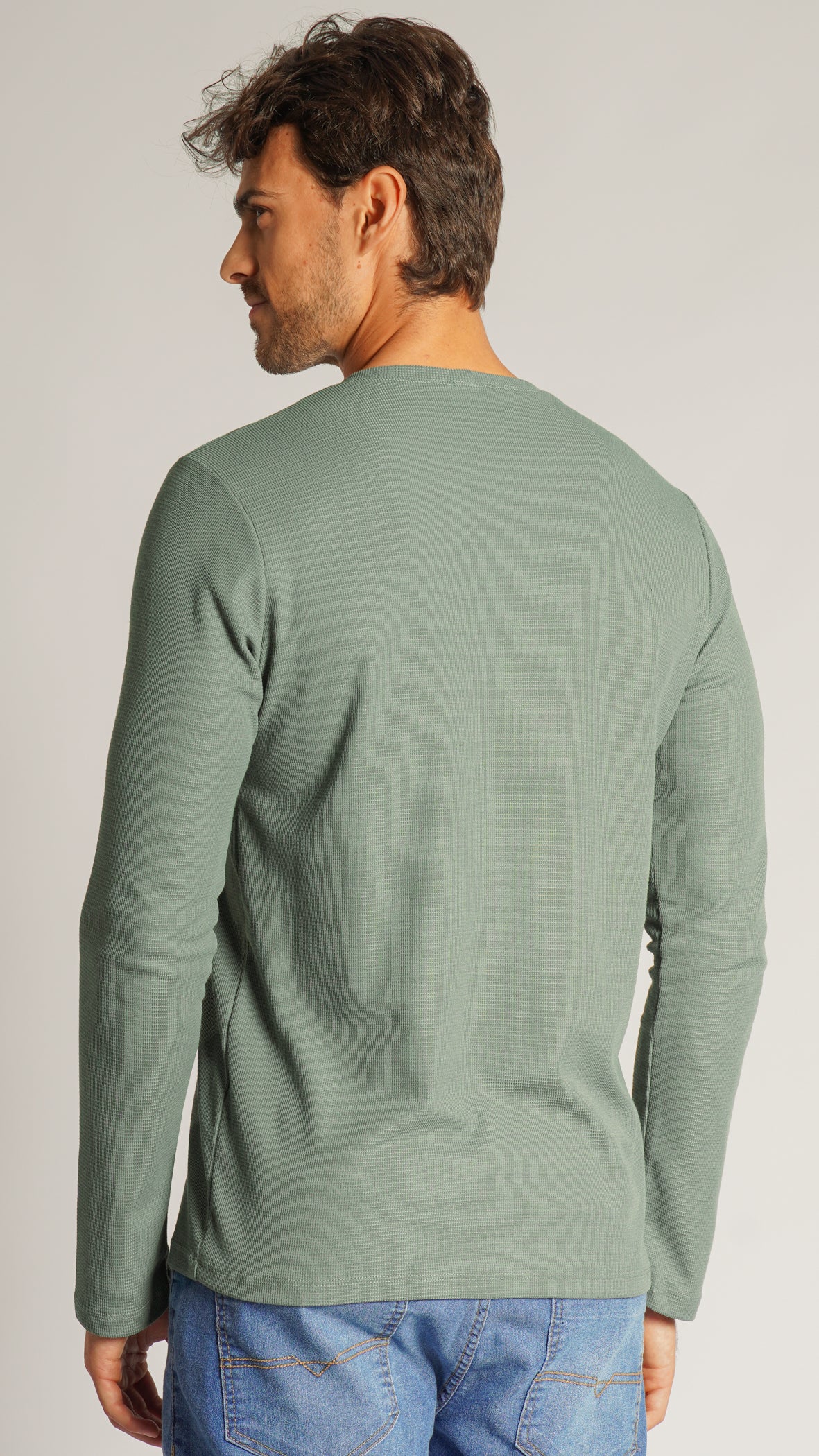 Camiseta Manga Longa Tricô Diamond - Verde